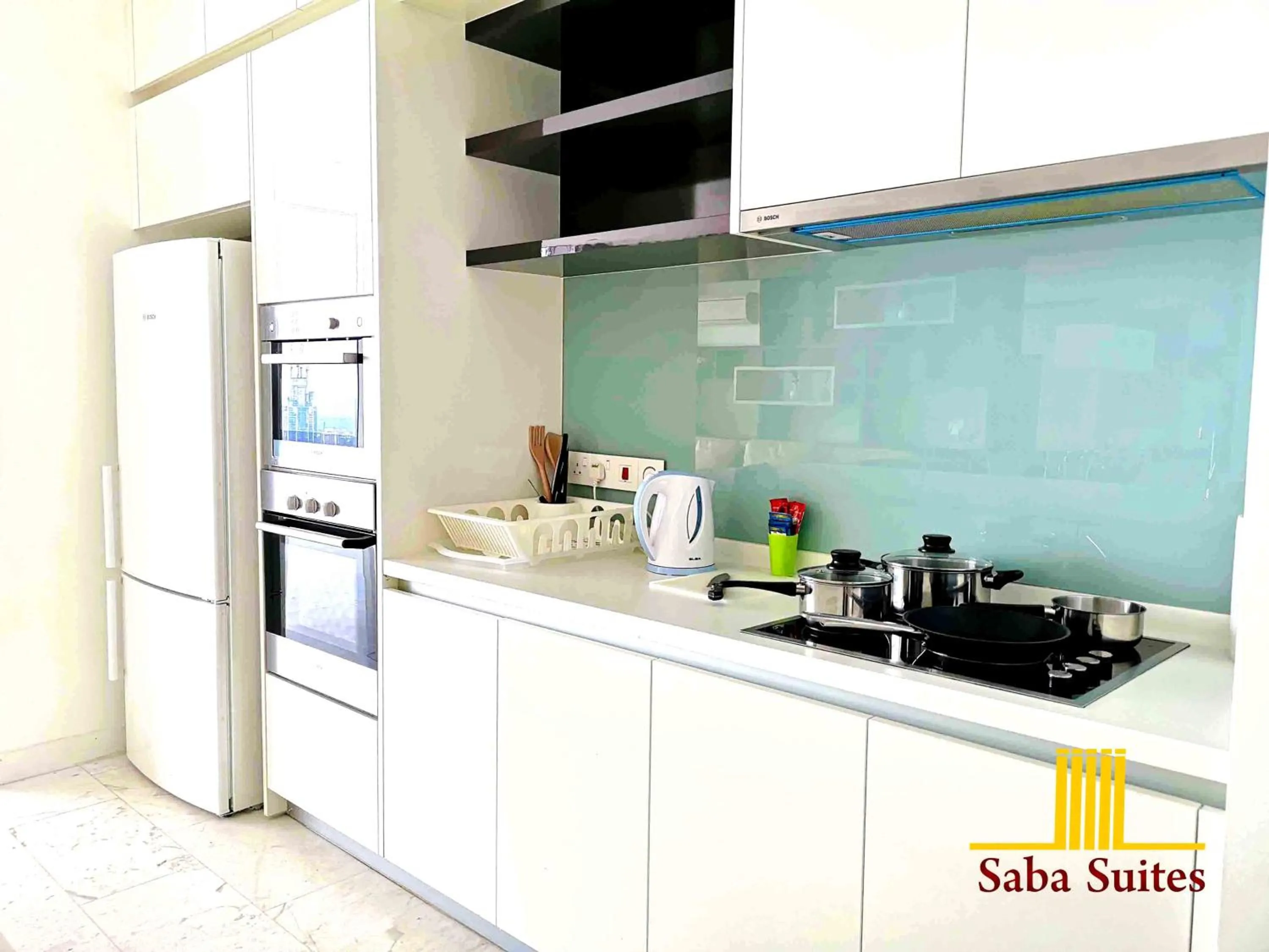 Kitchen or kitchenette, Kitchen/Kitchenette in Saba Suites at Platinum KLCC Bukit Bintang Kuala Lumpur
