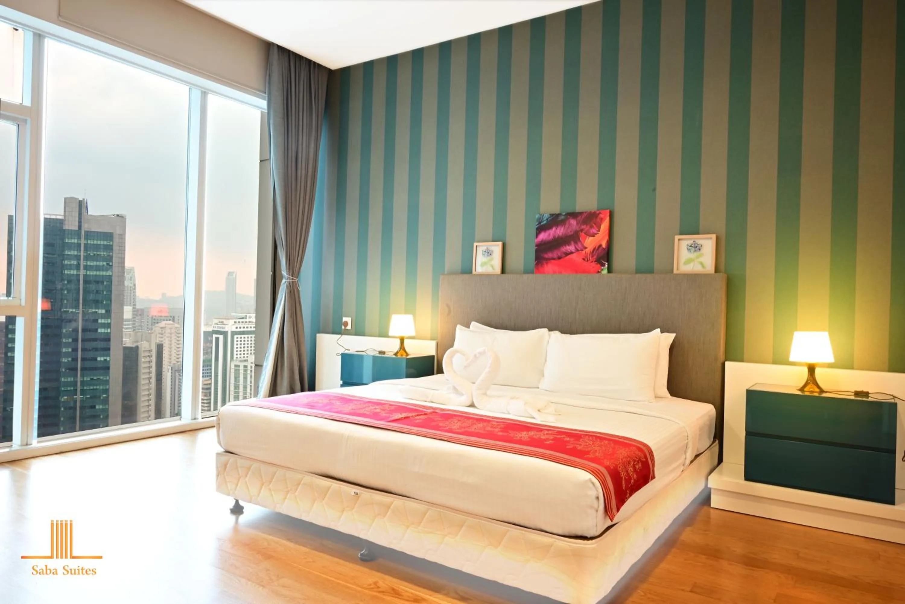 Bed in Saba Suites at Platinum KLCC Bukit Bintang Kuala Lumpur