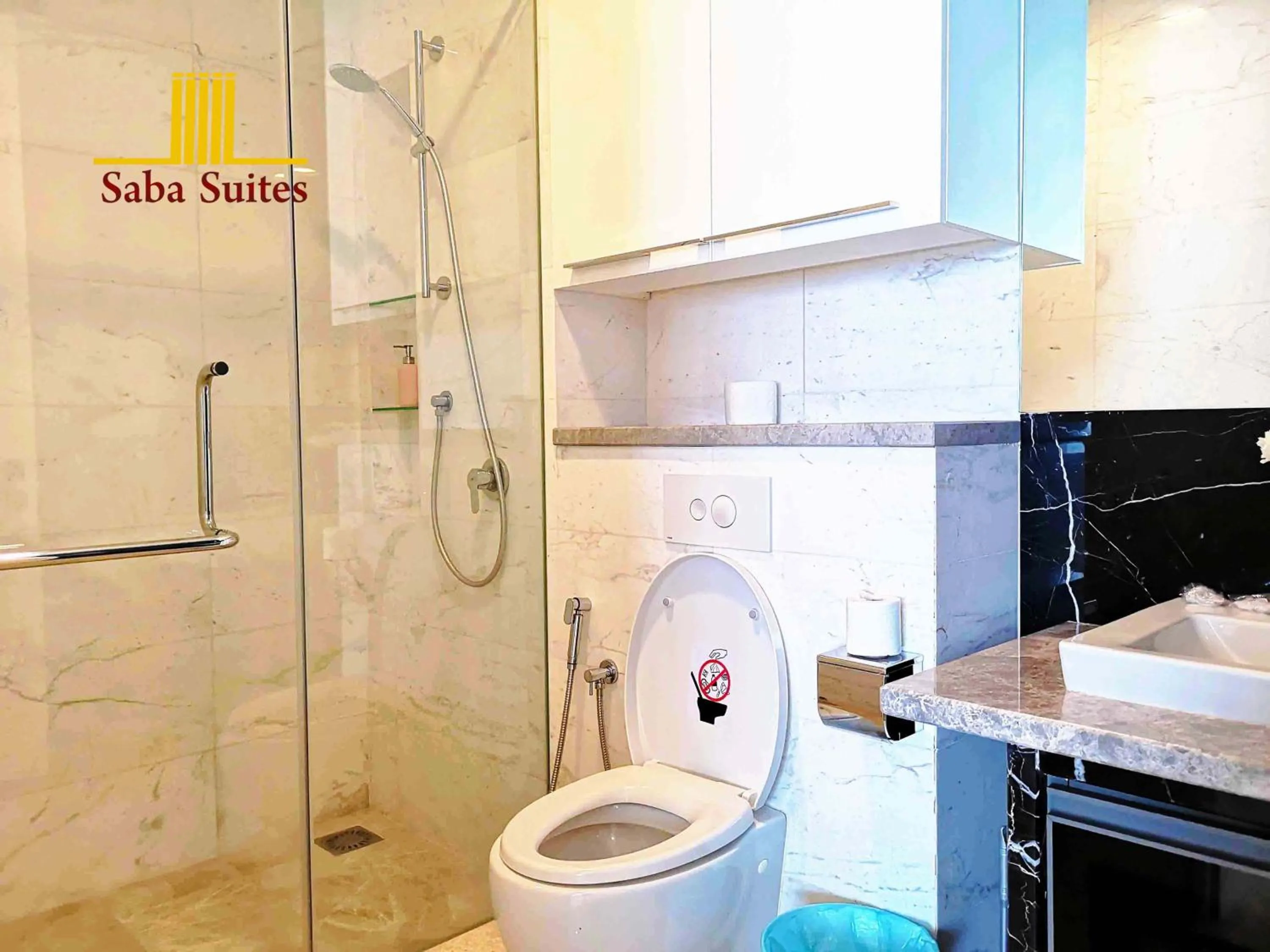 Shower, Bathroom in Saba Suites at Platinum KLCC Bukit Bintang Kuala Lumpur