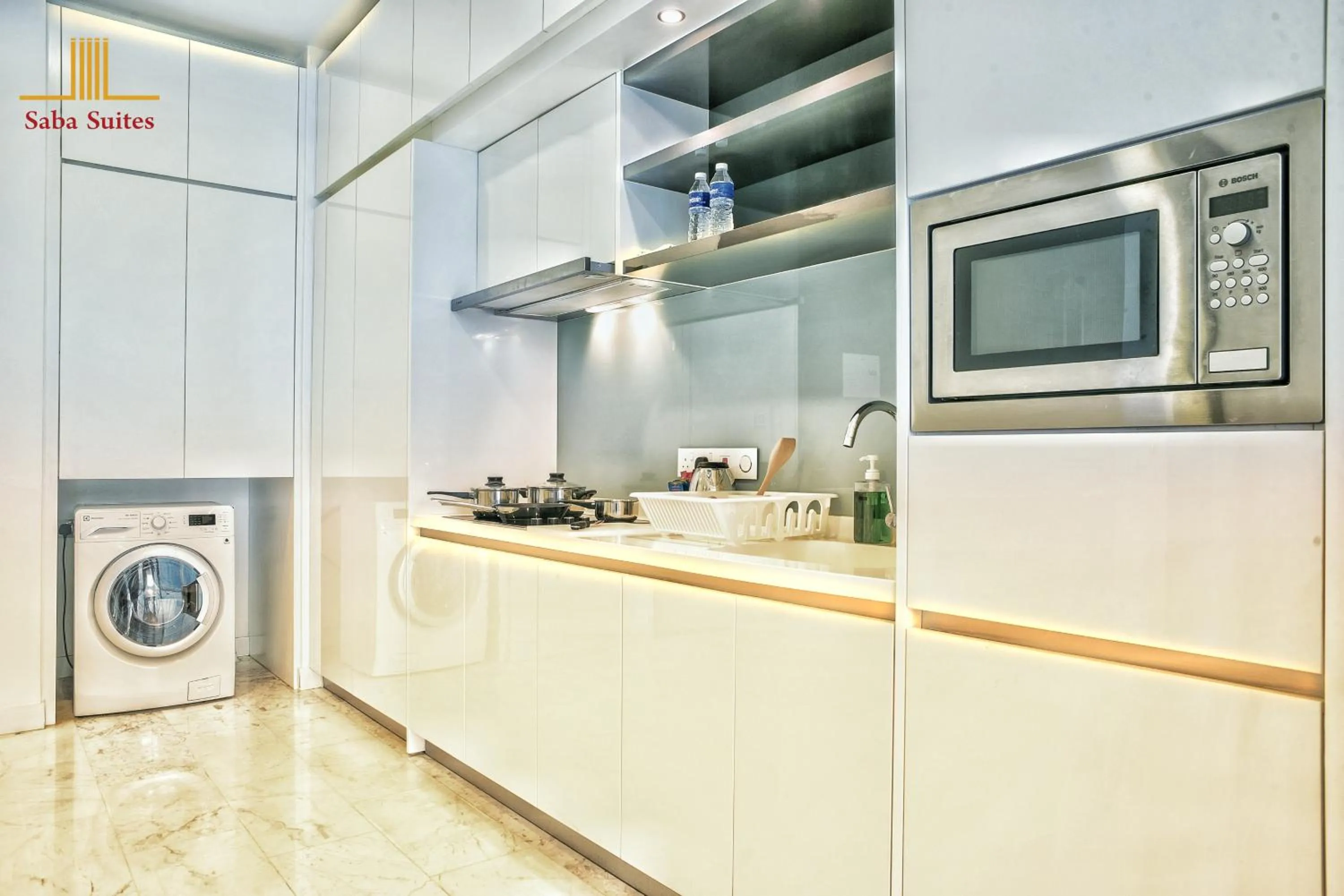 Kitchen or kitchenette, Kitchen/Kitchenette in Saba Suites at Platinum KLCC Bukit Bintang Kuala Lumpur