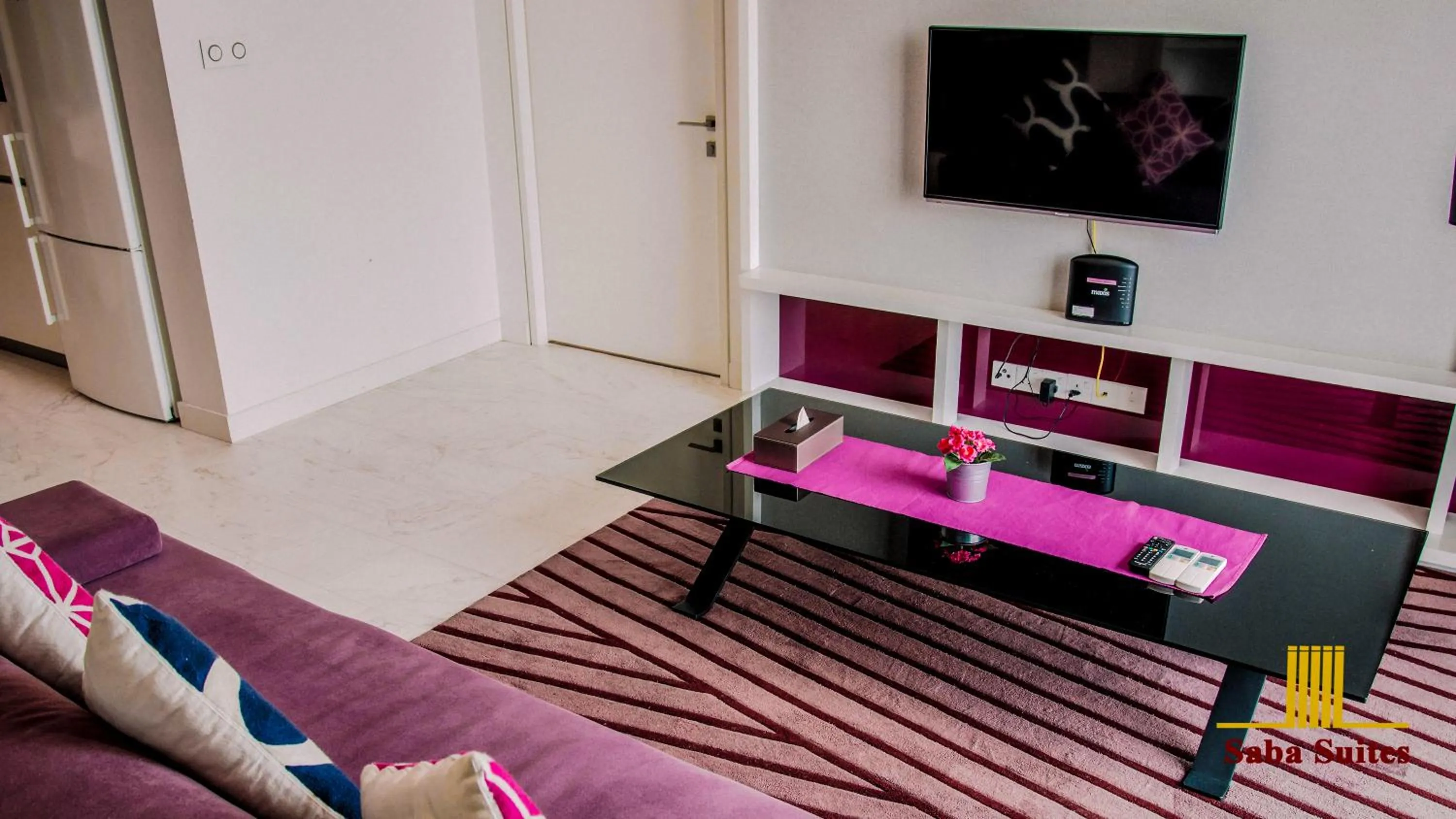 TV and multimedia, Seating Area in Saba Suites at Platinum KLCC Bukit Bintang Kuala Lumpur