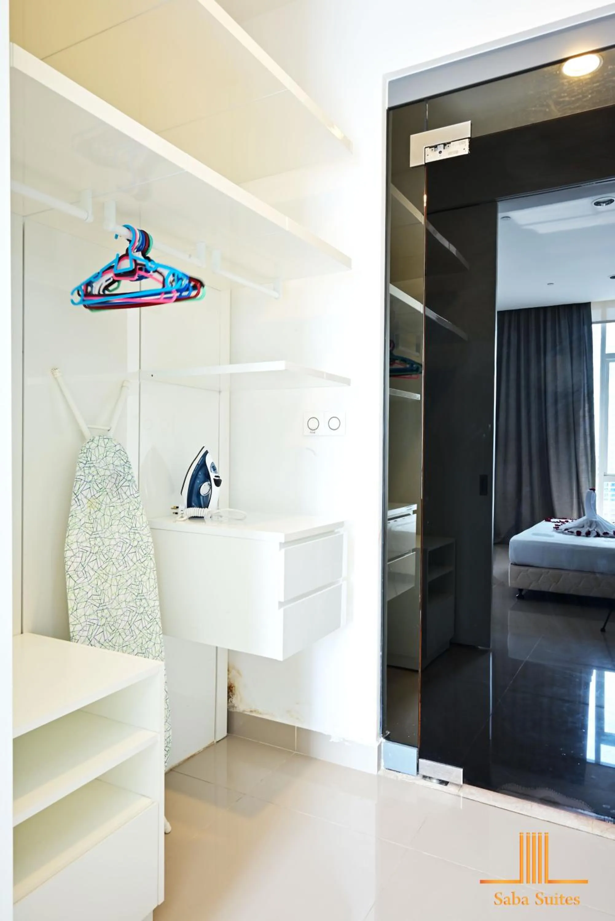 wardrobe, Bathroom in Saba Suites at Platinum KLCC Bukit Bintang Kuala Lumpur
