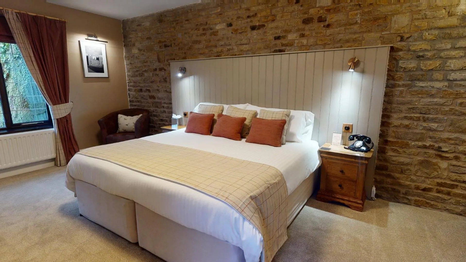 Bed in Stone House Hotel