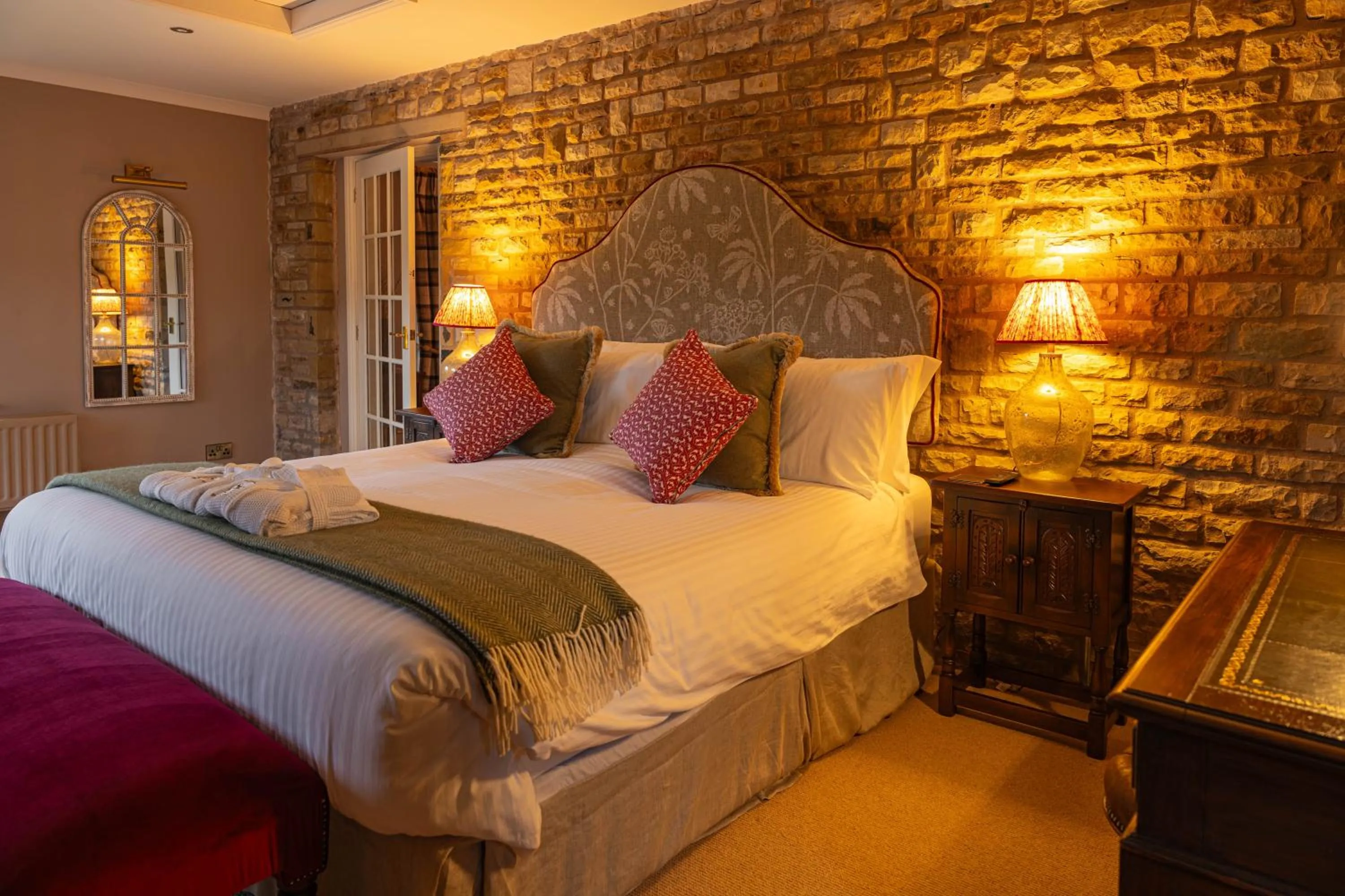 Bed in Stone House Hotel