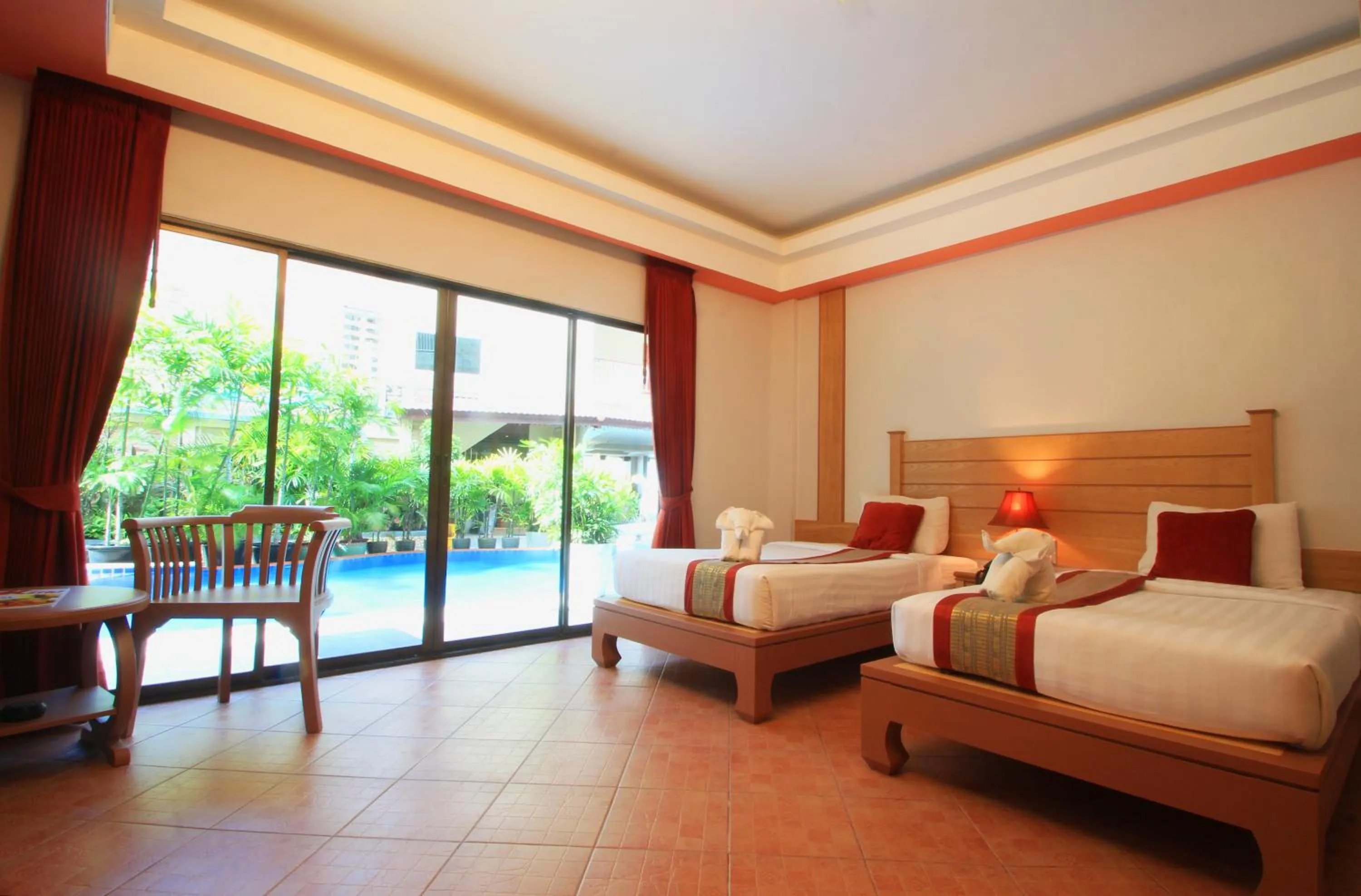 Bed in Baan Boa Resort