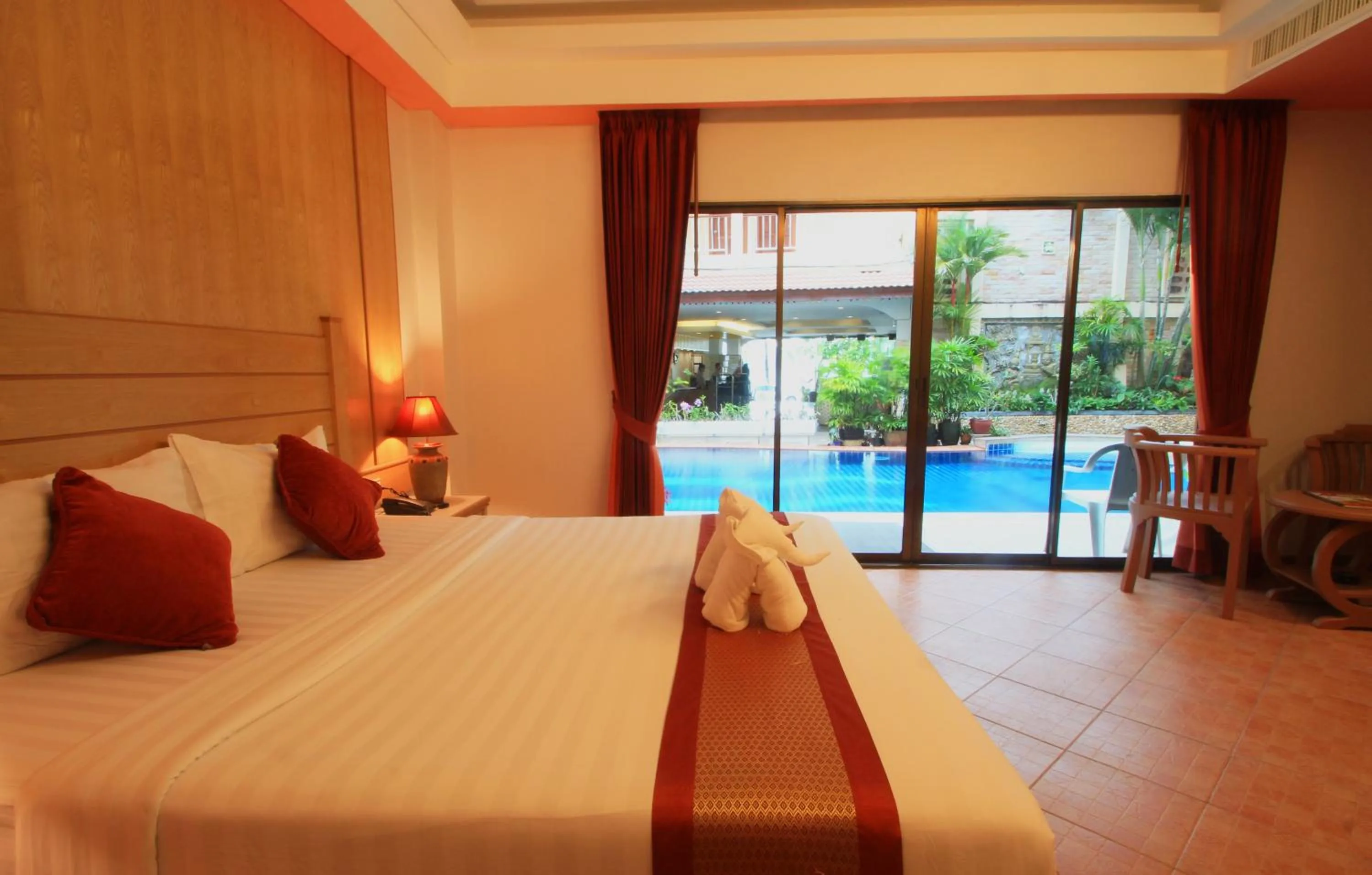 Bed in Baan Boa Resort