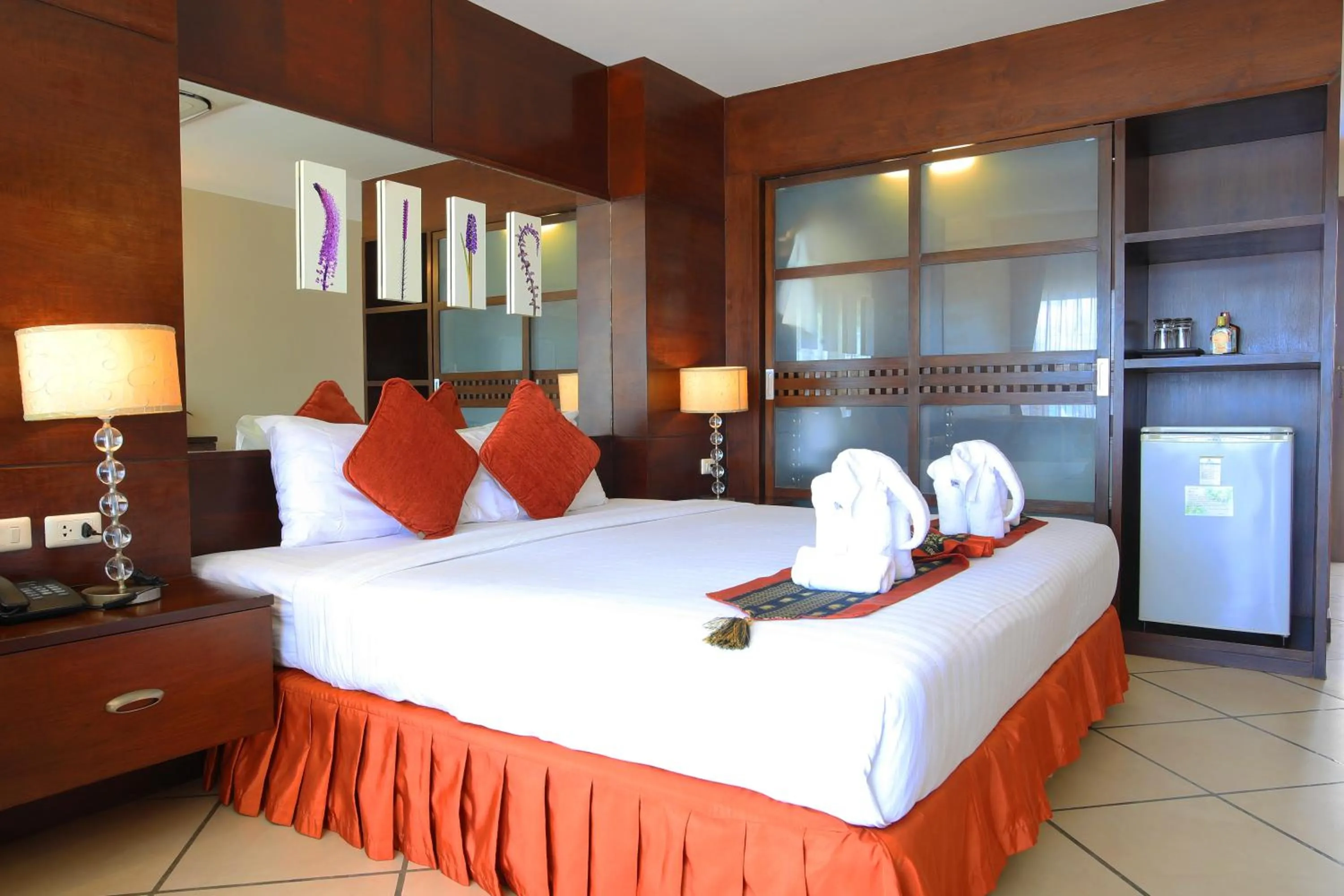 Bed in Baan Boa Resort