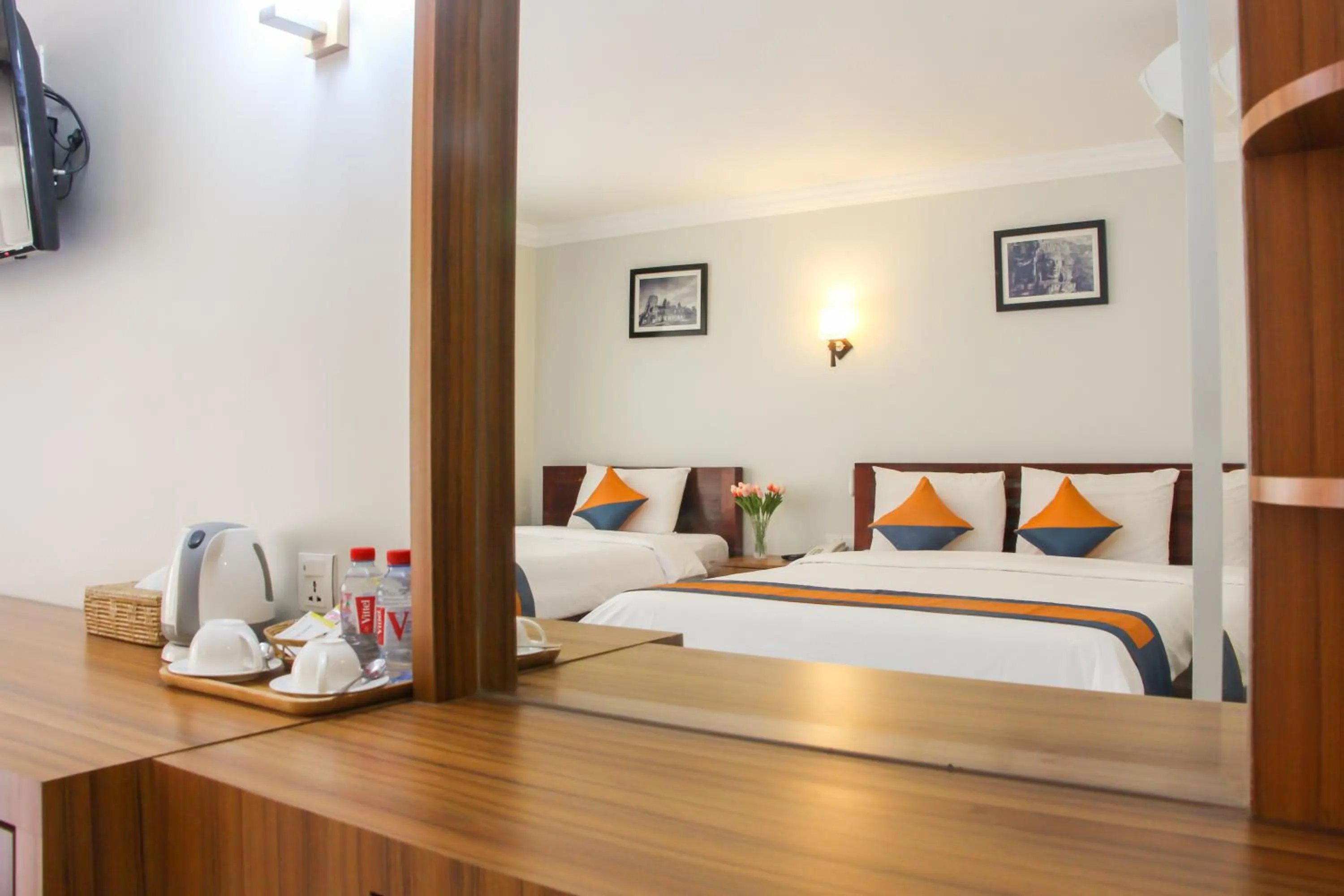 Bed in Ratana Angkor Hotel