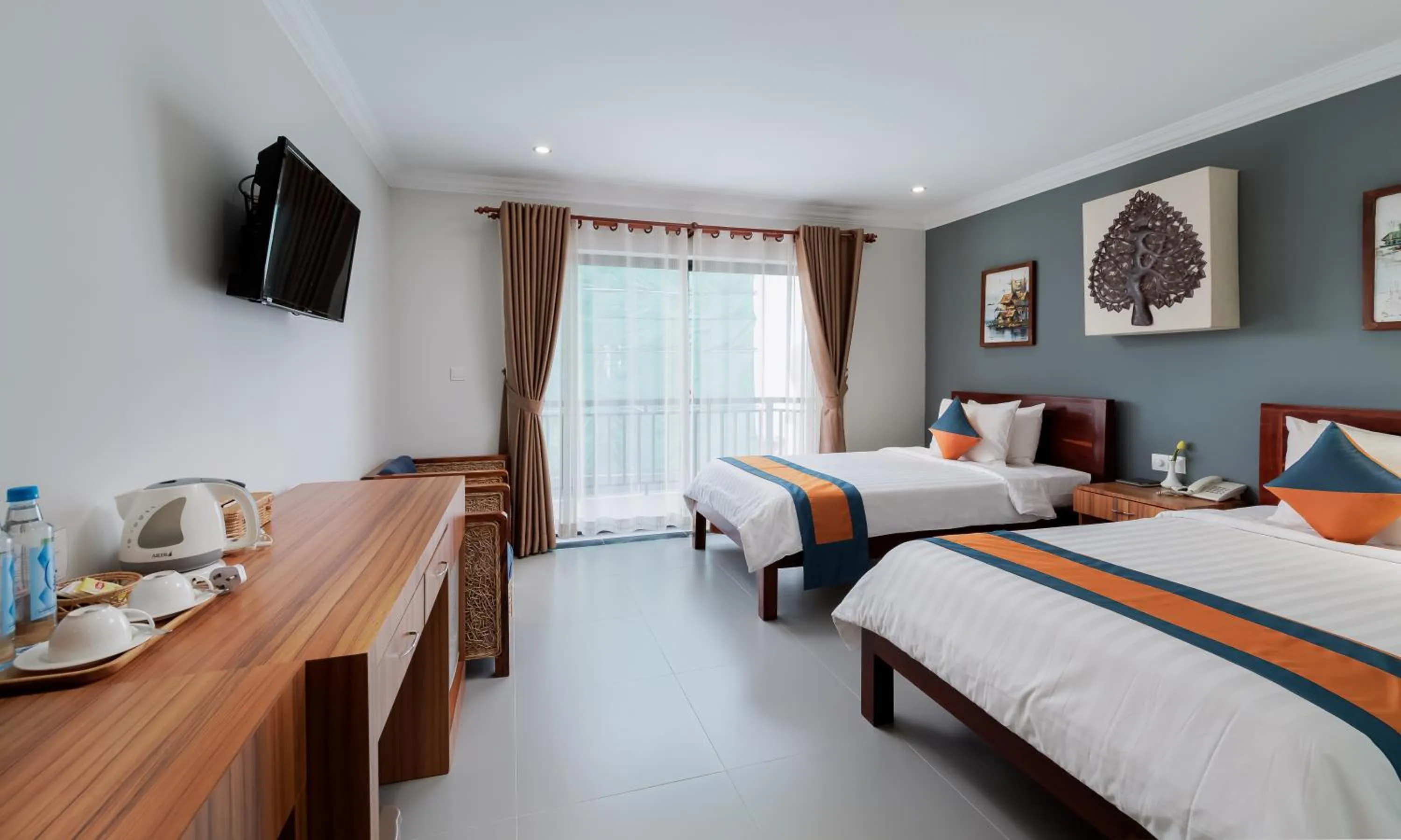 Bed in Ratana Angkor Hotel