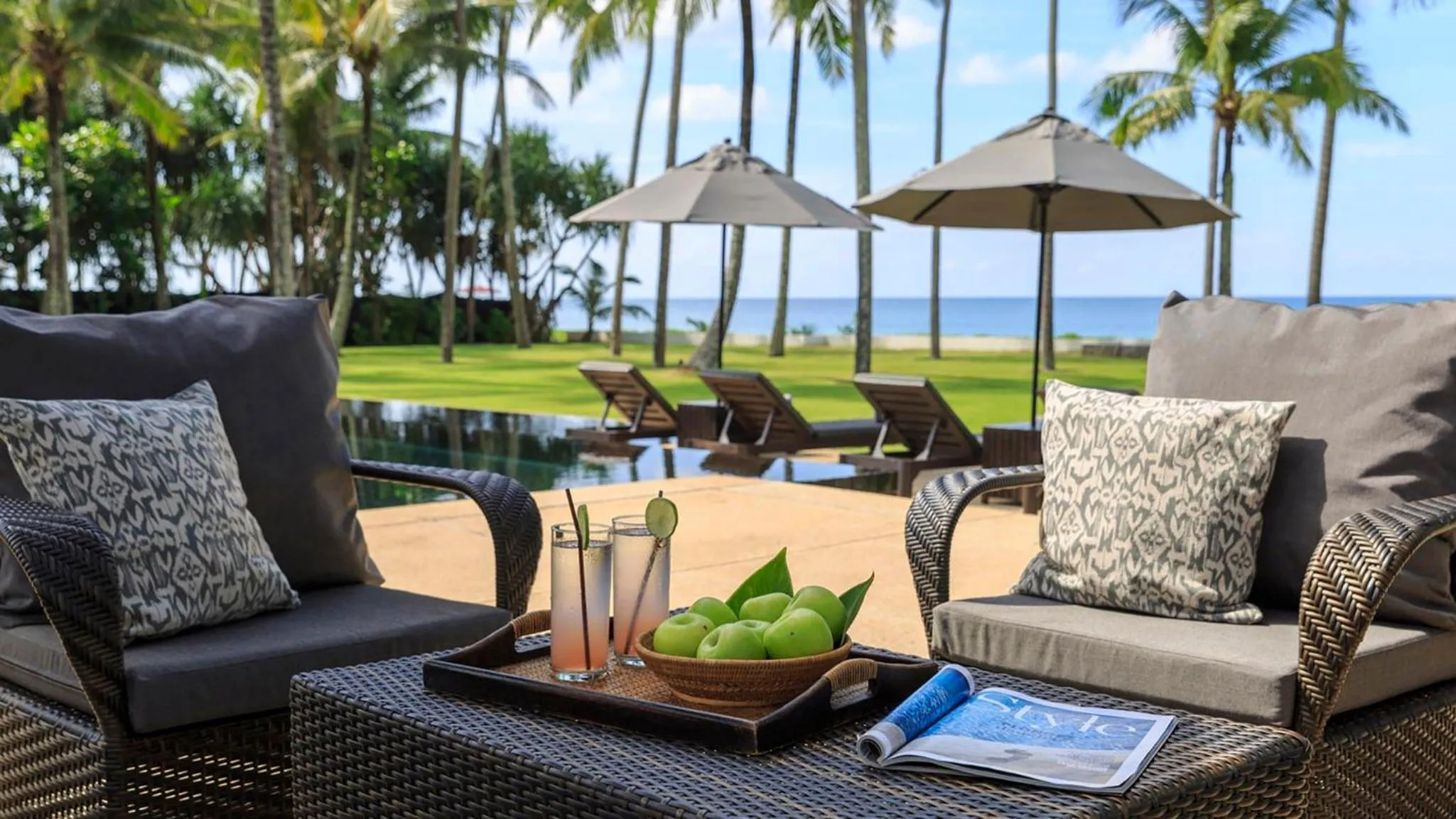 Seating area in Jivana Beach Villas