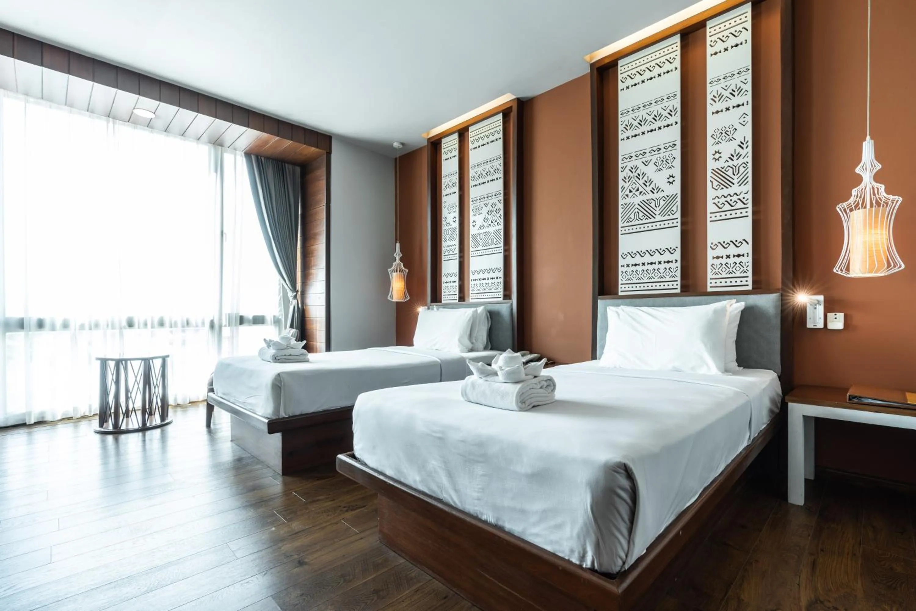 Bed in Grand Hotel Vientiane