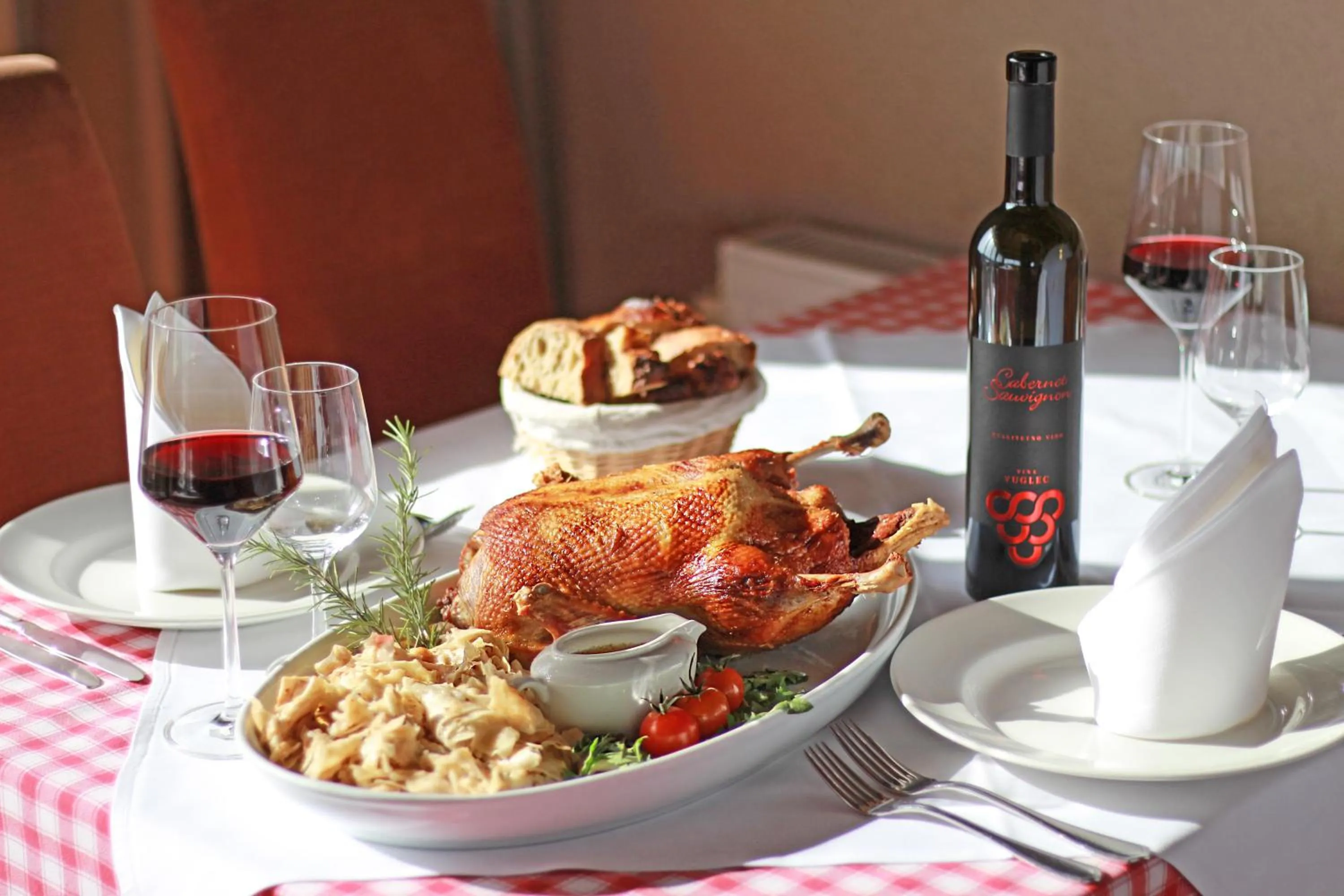 Food and drinks in Winery, Restaurant & Pension Vuglec Breg