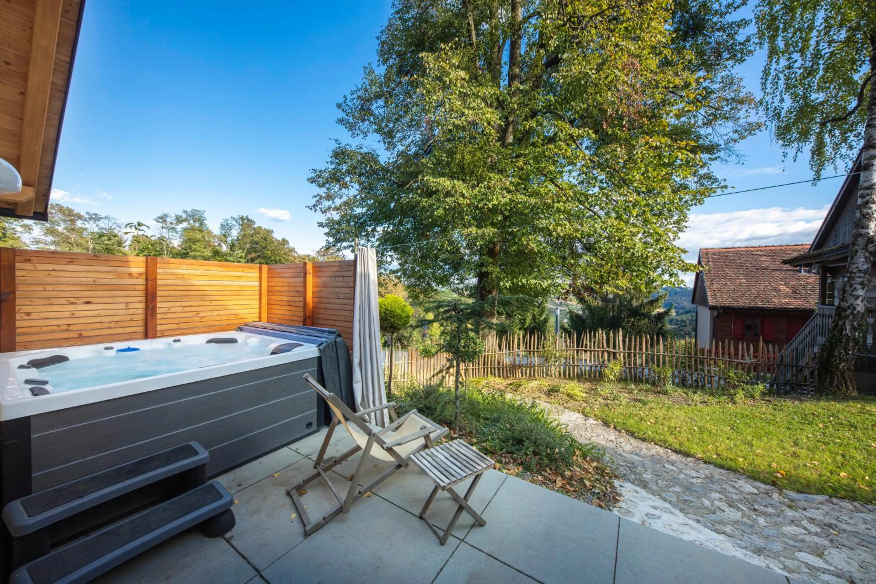 Hot Tub in Winery, Restaurant & Pension Vuglec Breg