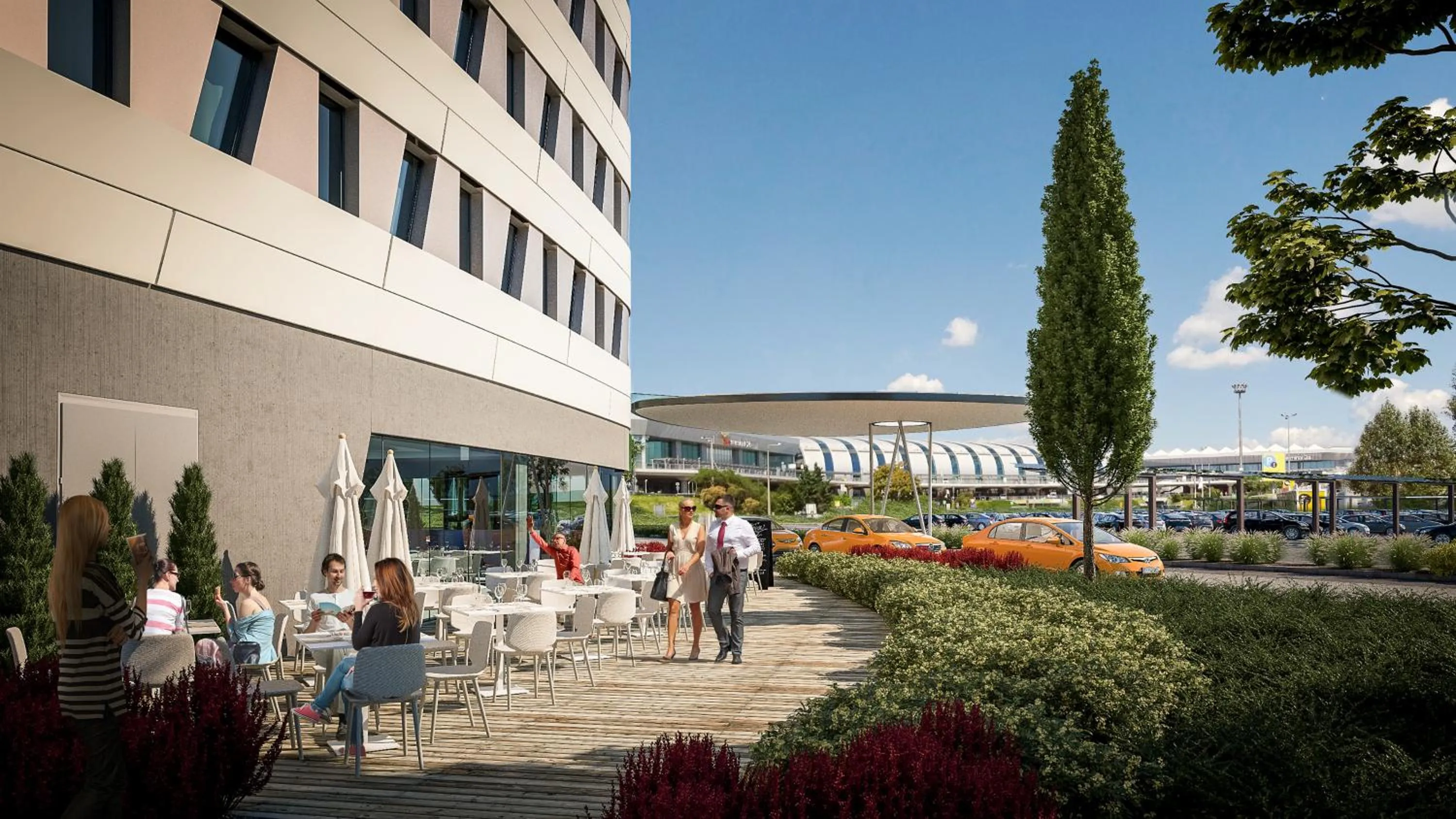 Patio in ibis Styles Budapest Airport