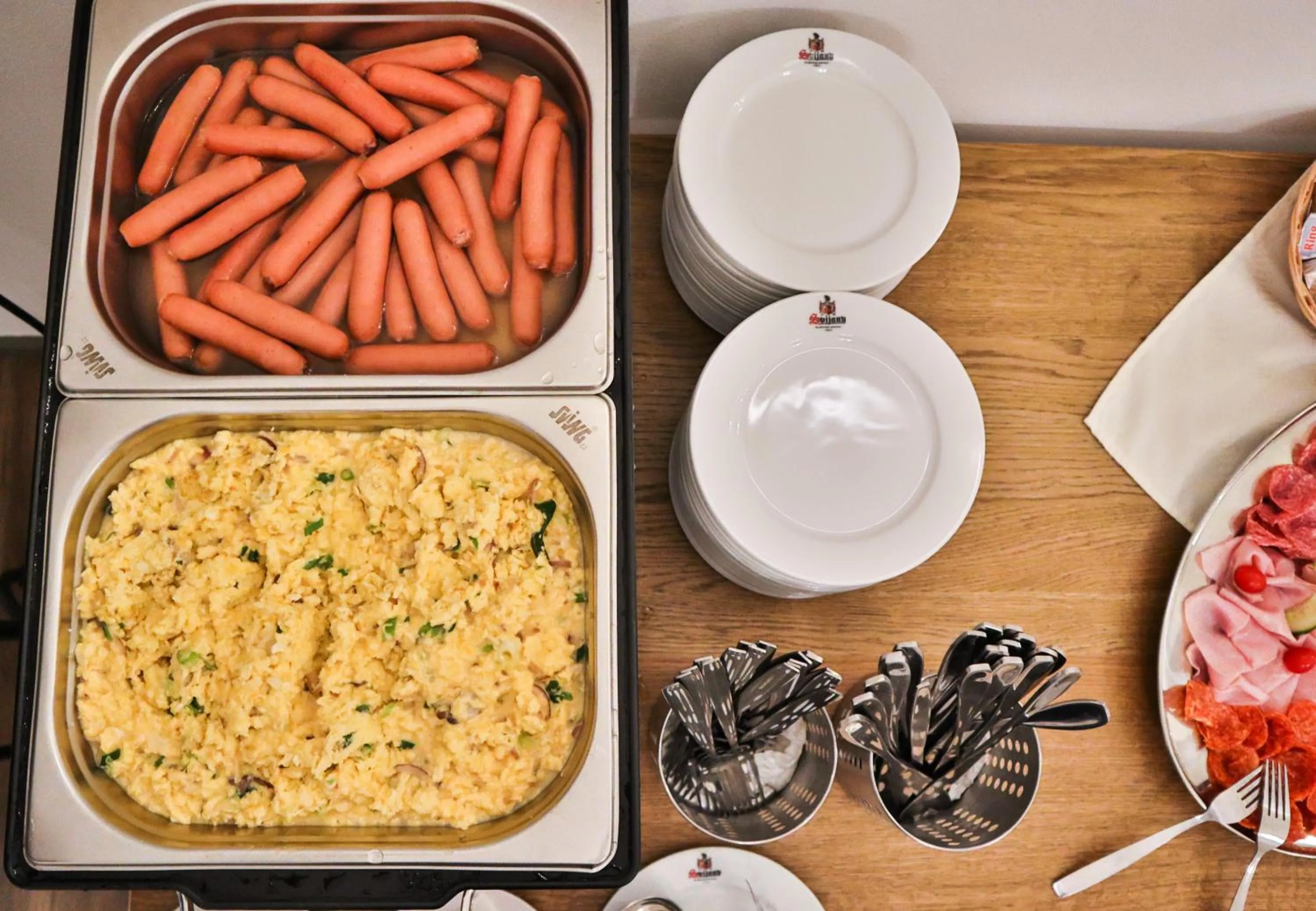 Continental breakfast in Hotel Zámek Svijany