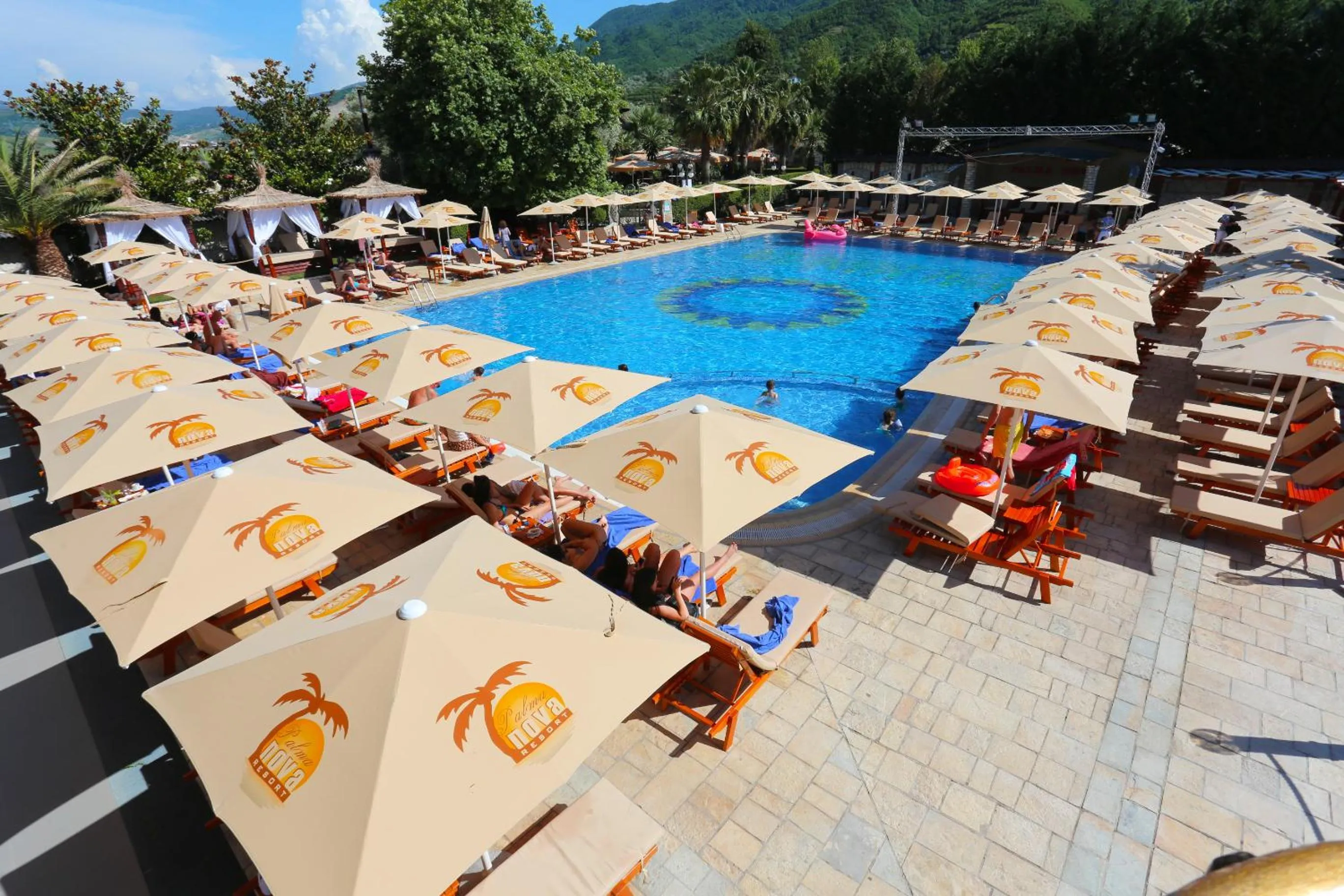 Pool view in PalmaNova Resort