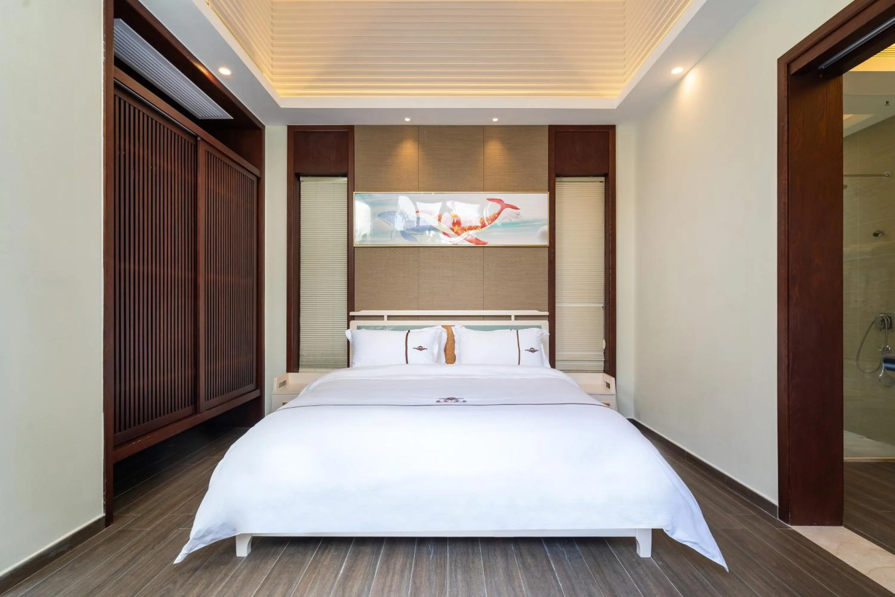 Bed in Iccssi Villa Haitang Bay Sanya
