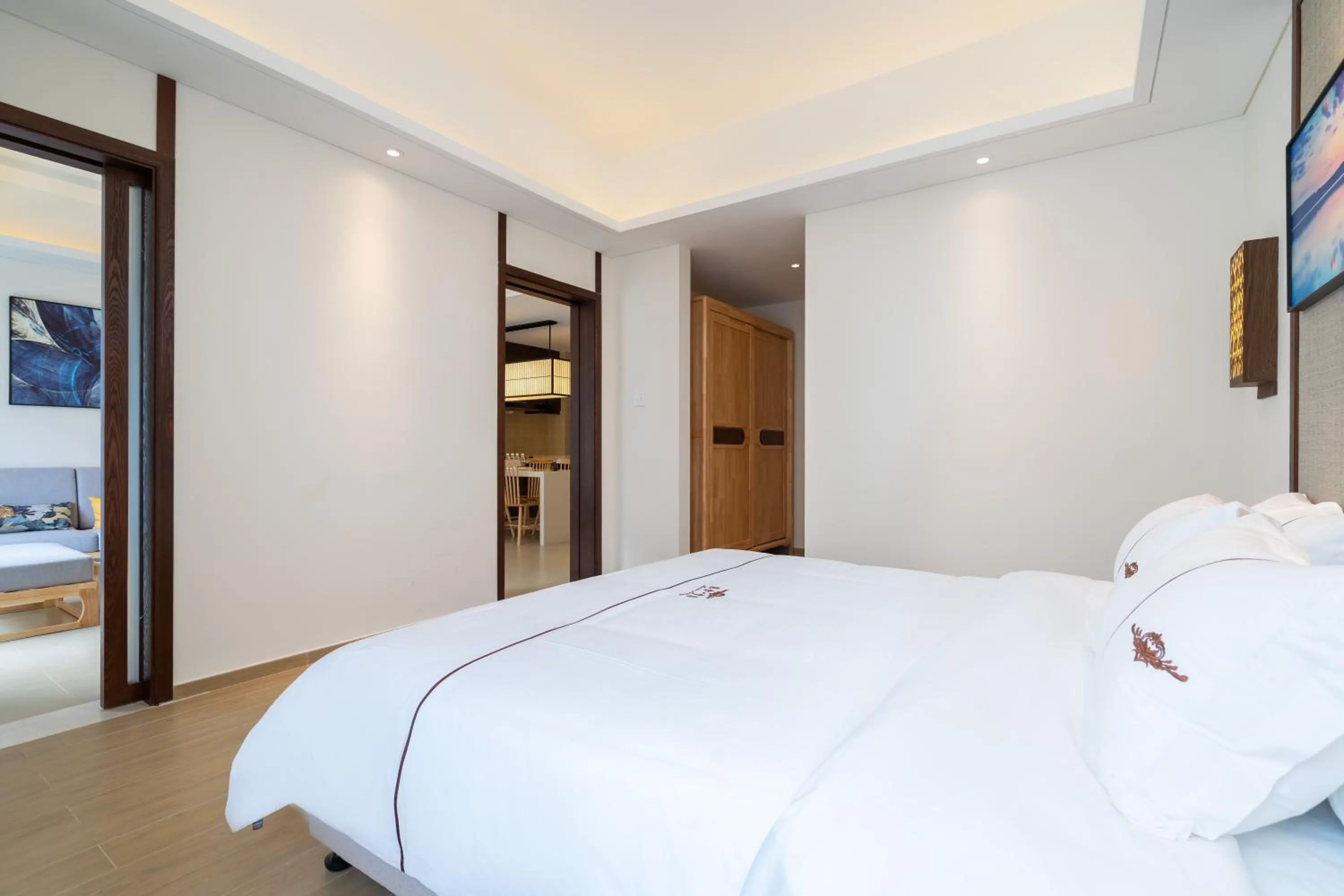 Bed in Iccssi Villa Haitang Bay Sanya