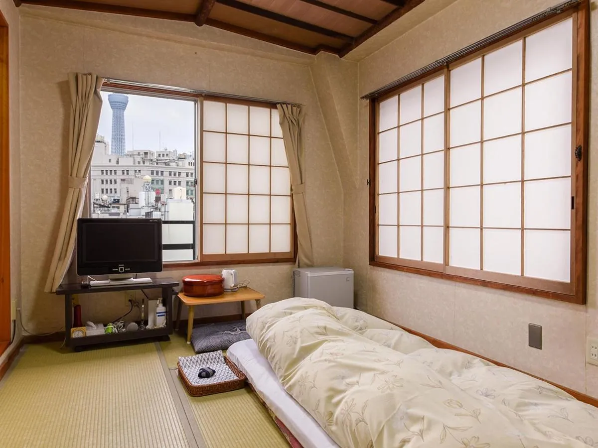 Bed in Ryokan Mikawaya