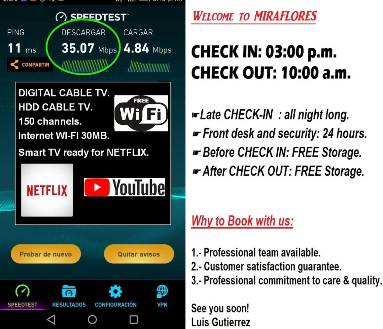 Staff in Miraflores Apartments 110 Alcanfores Street by Private Host