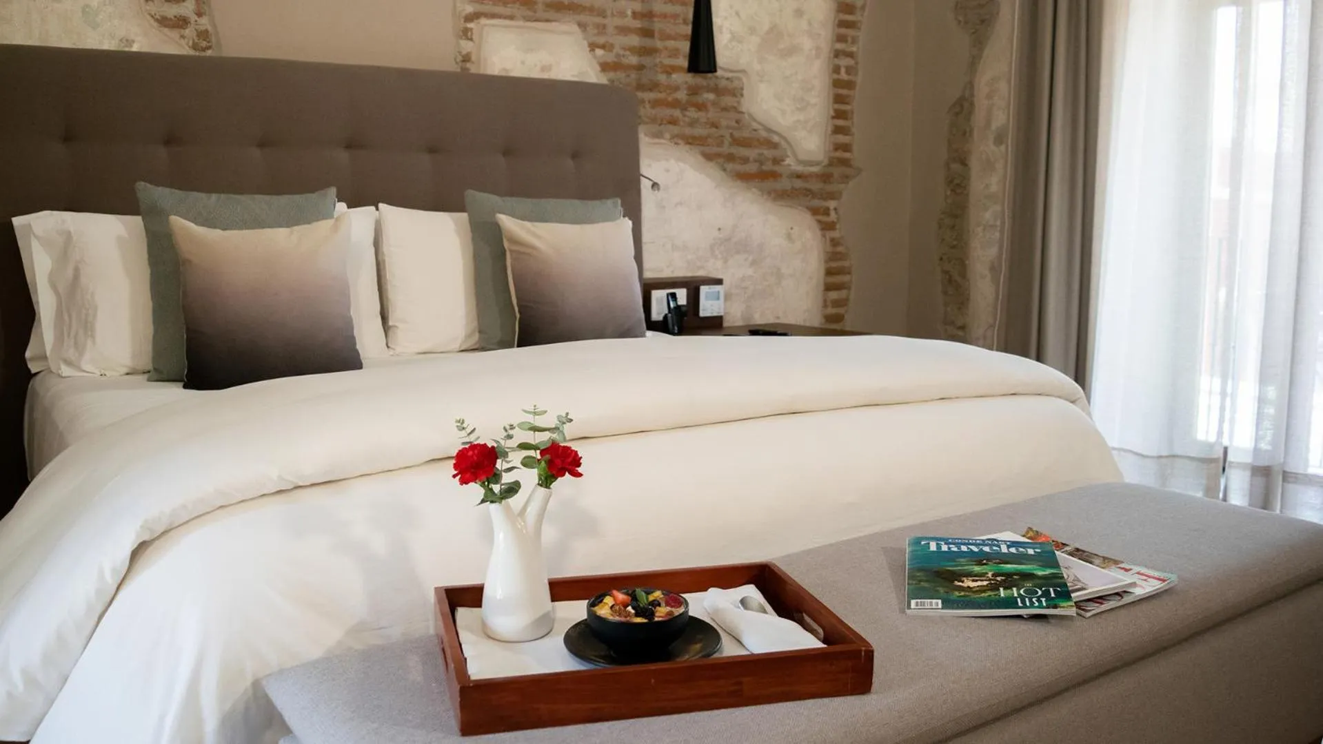Bed in Cartesiano Boutique & Wellness Hotel