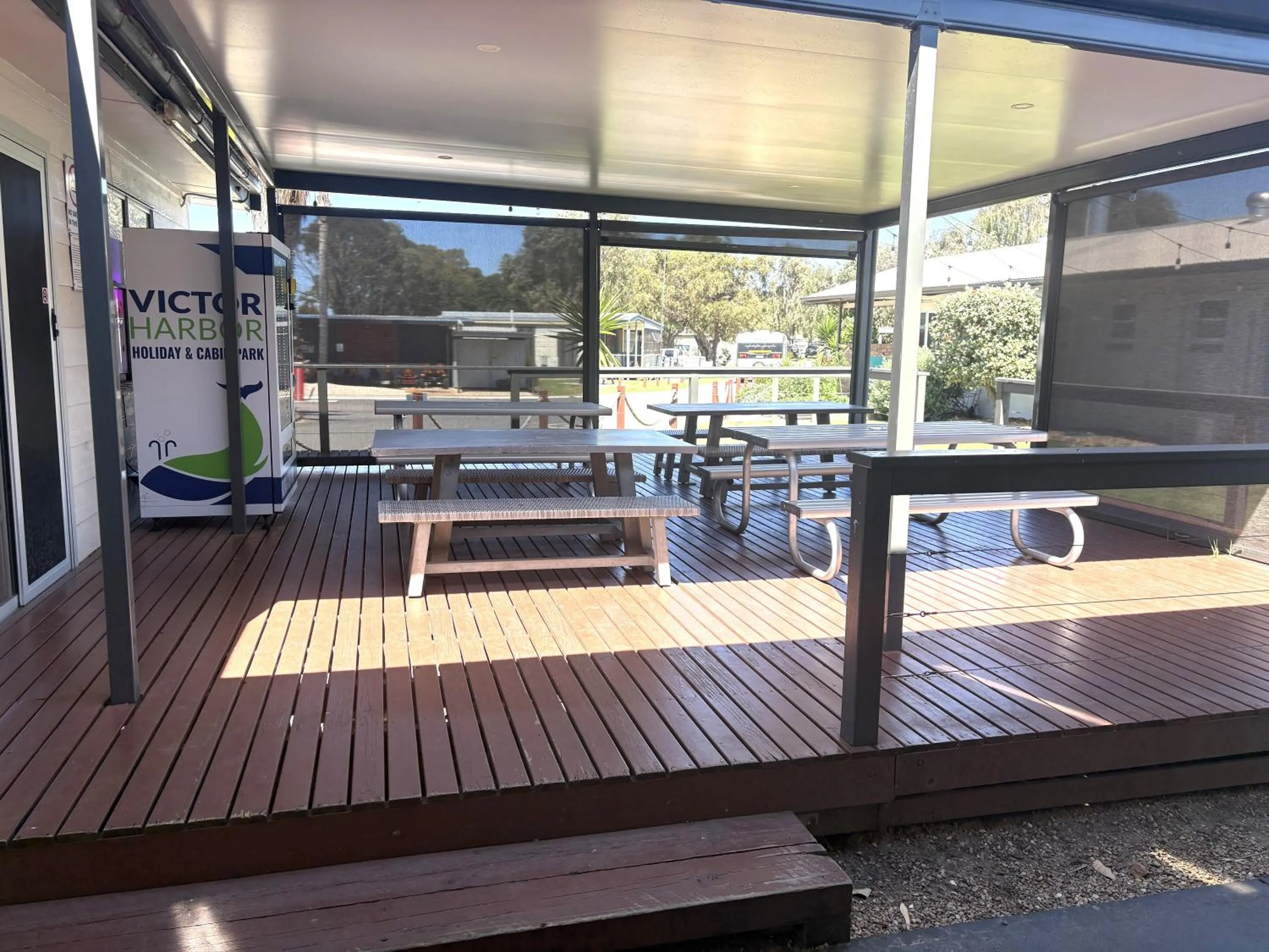 Dining area in Victor Harbor Holiday Park