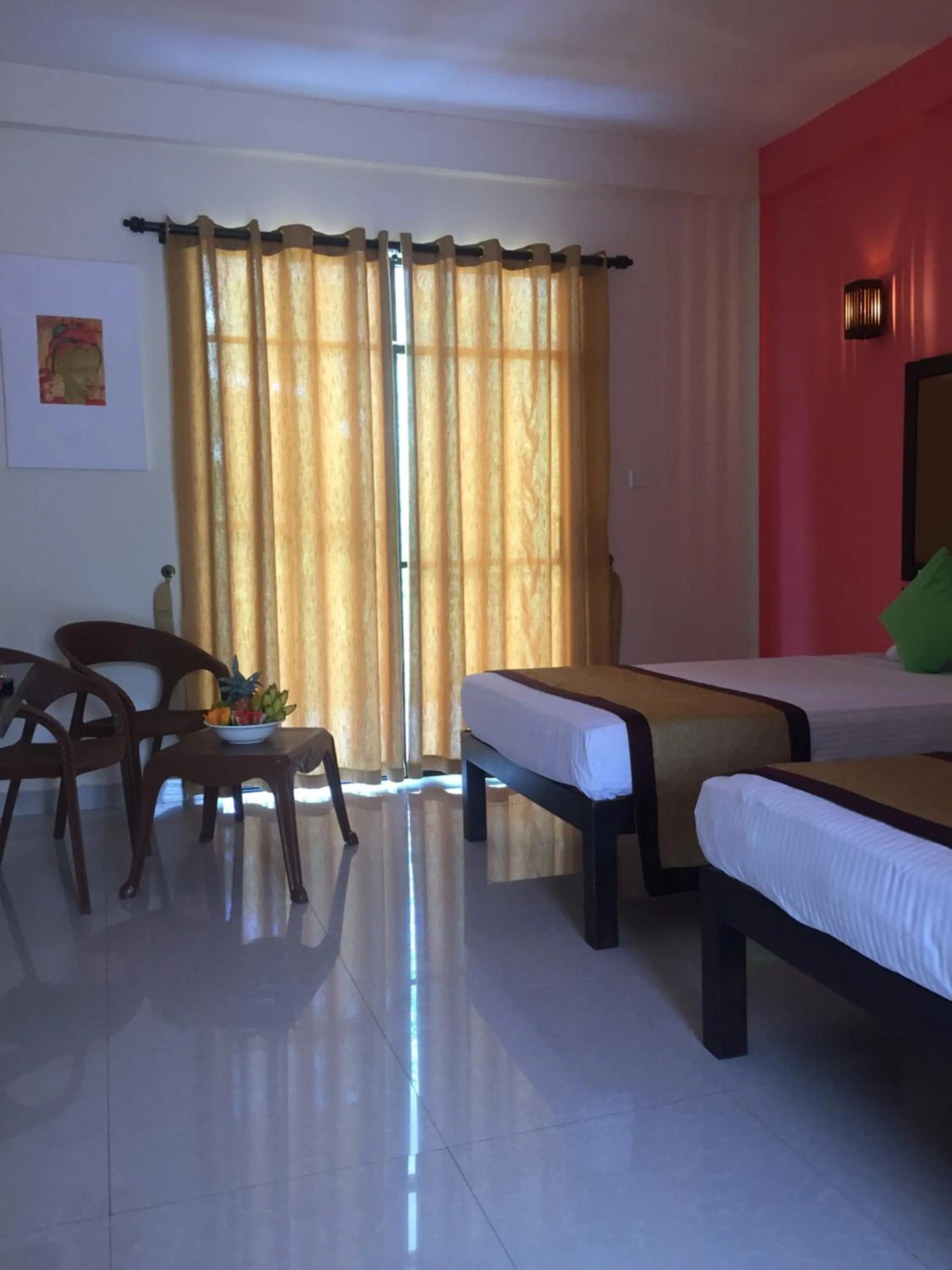 Bed in Organic Garden Resort Sigiriya