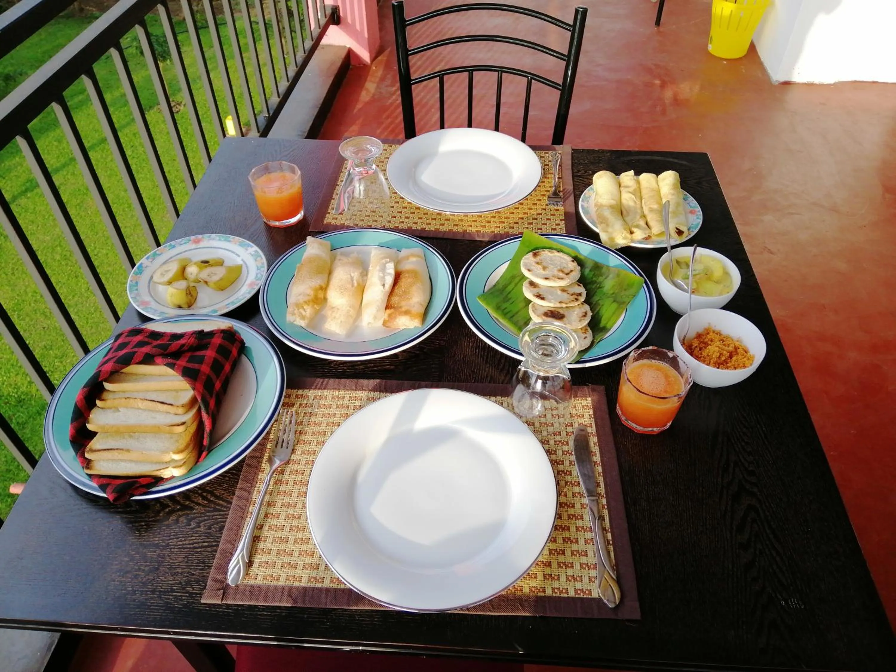 Breakfast in Organic Garden Resort Sigiriya