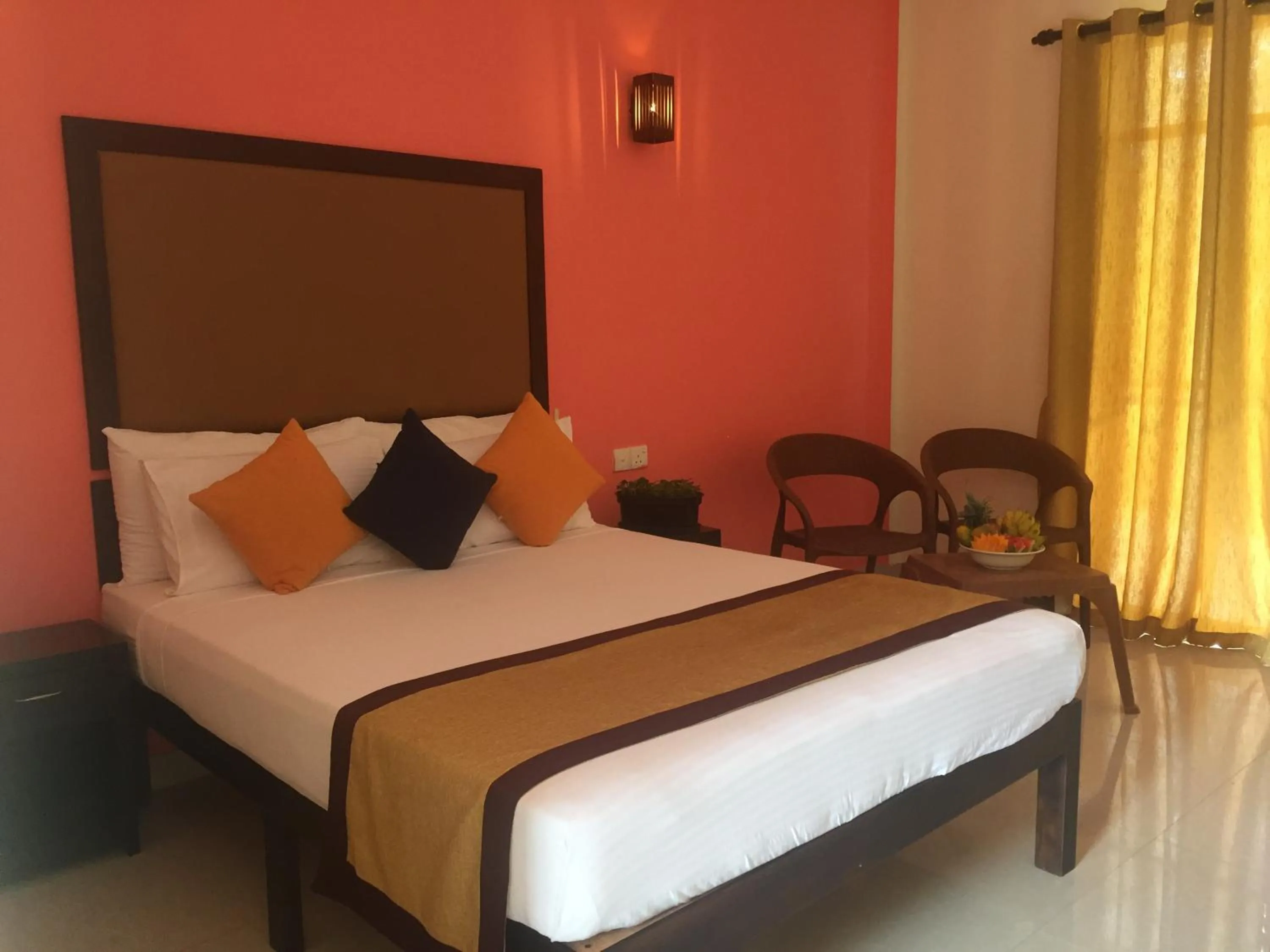 Bed in Organic Garden Resort Sigiriya