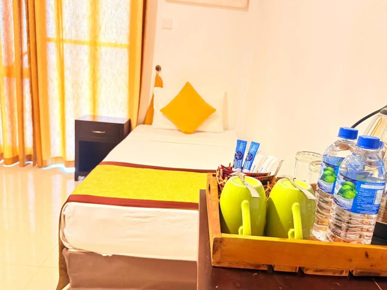 Bed in Organic Garden Resort Sigiriya