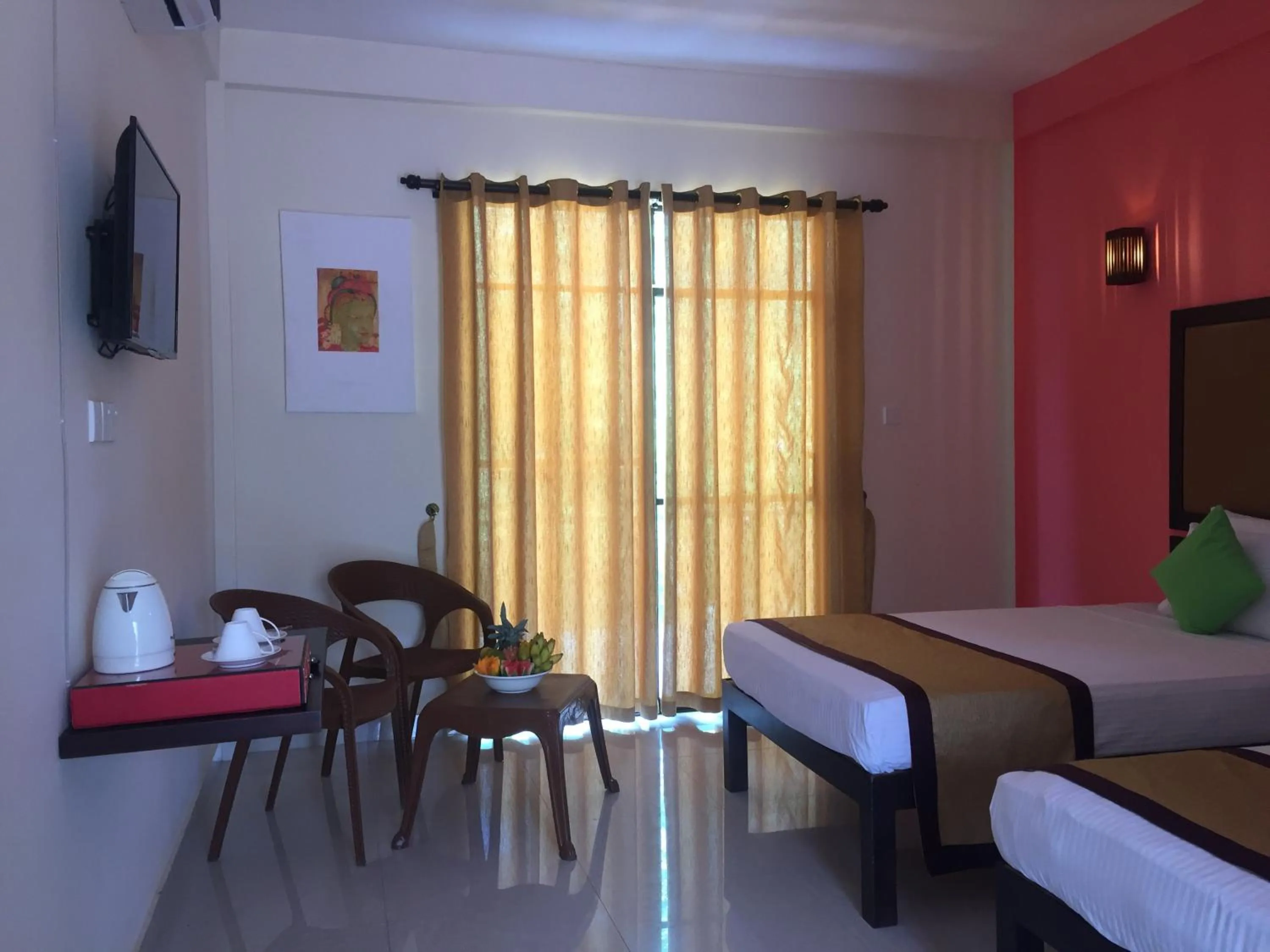 Bed in Organic Garden Resort Sigiriya