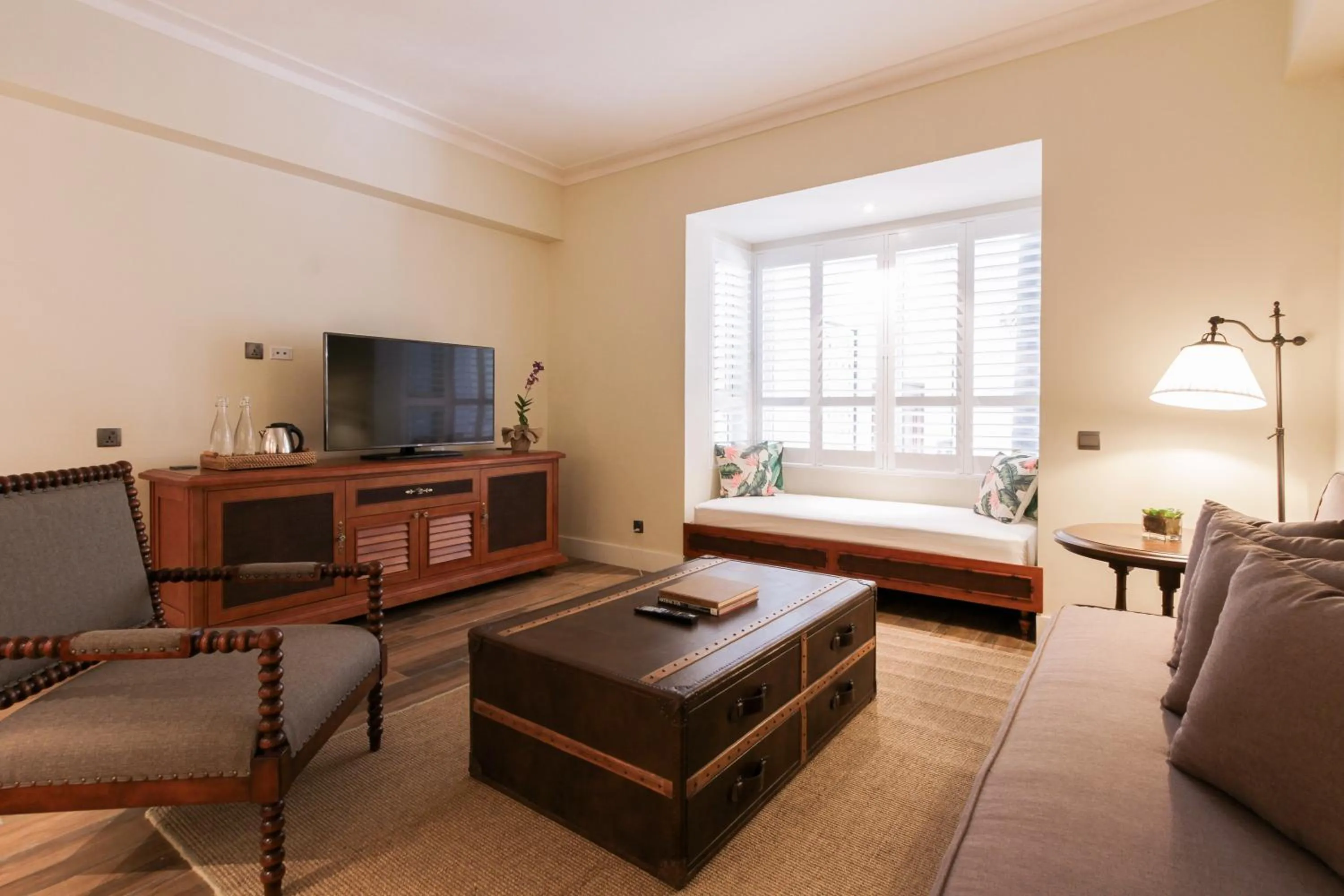 Living room, Bed in Feliz Hotel Boracay