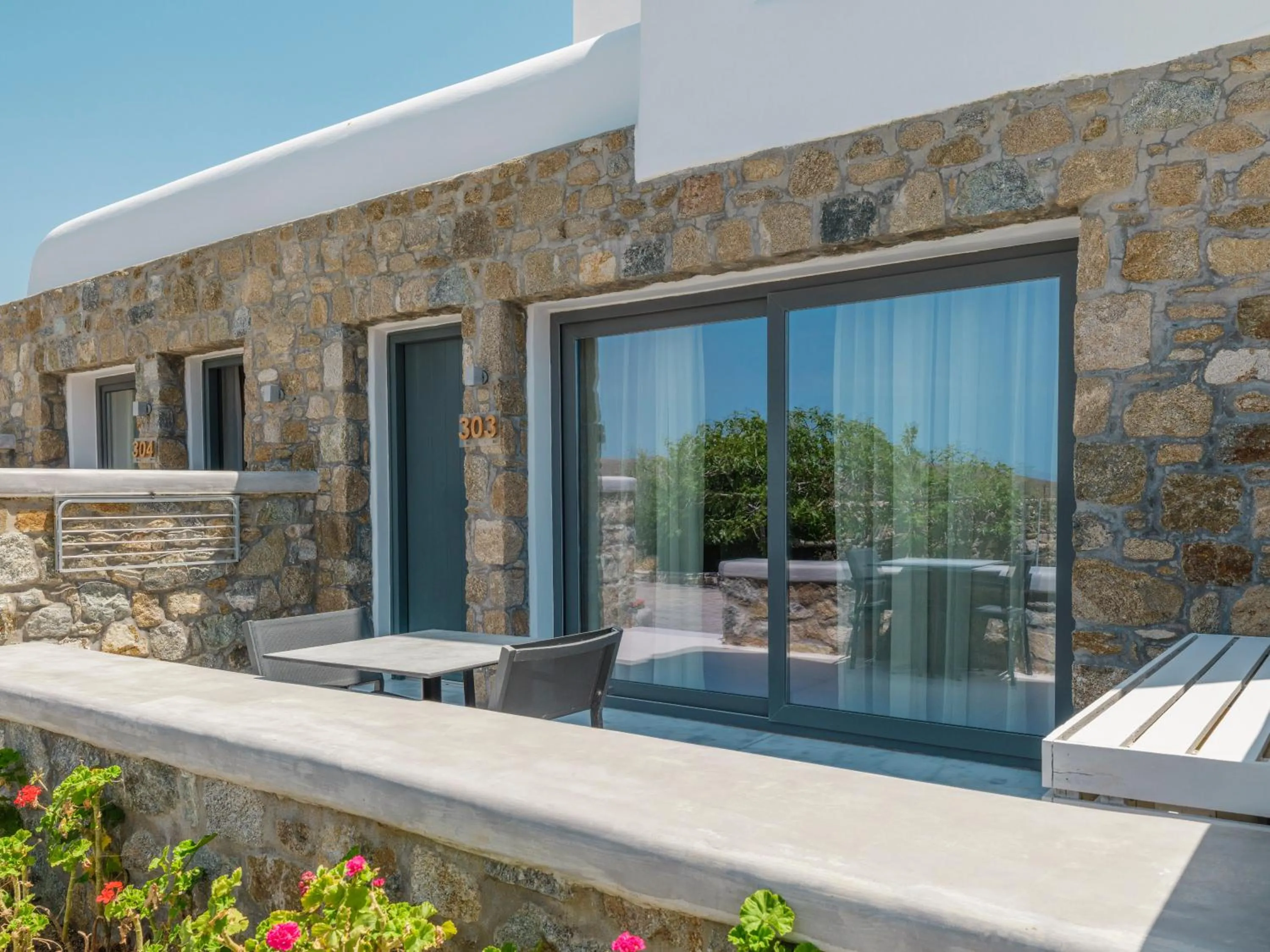 Balcony/Terrace in Ftelia Bay Boutique Hotel