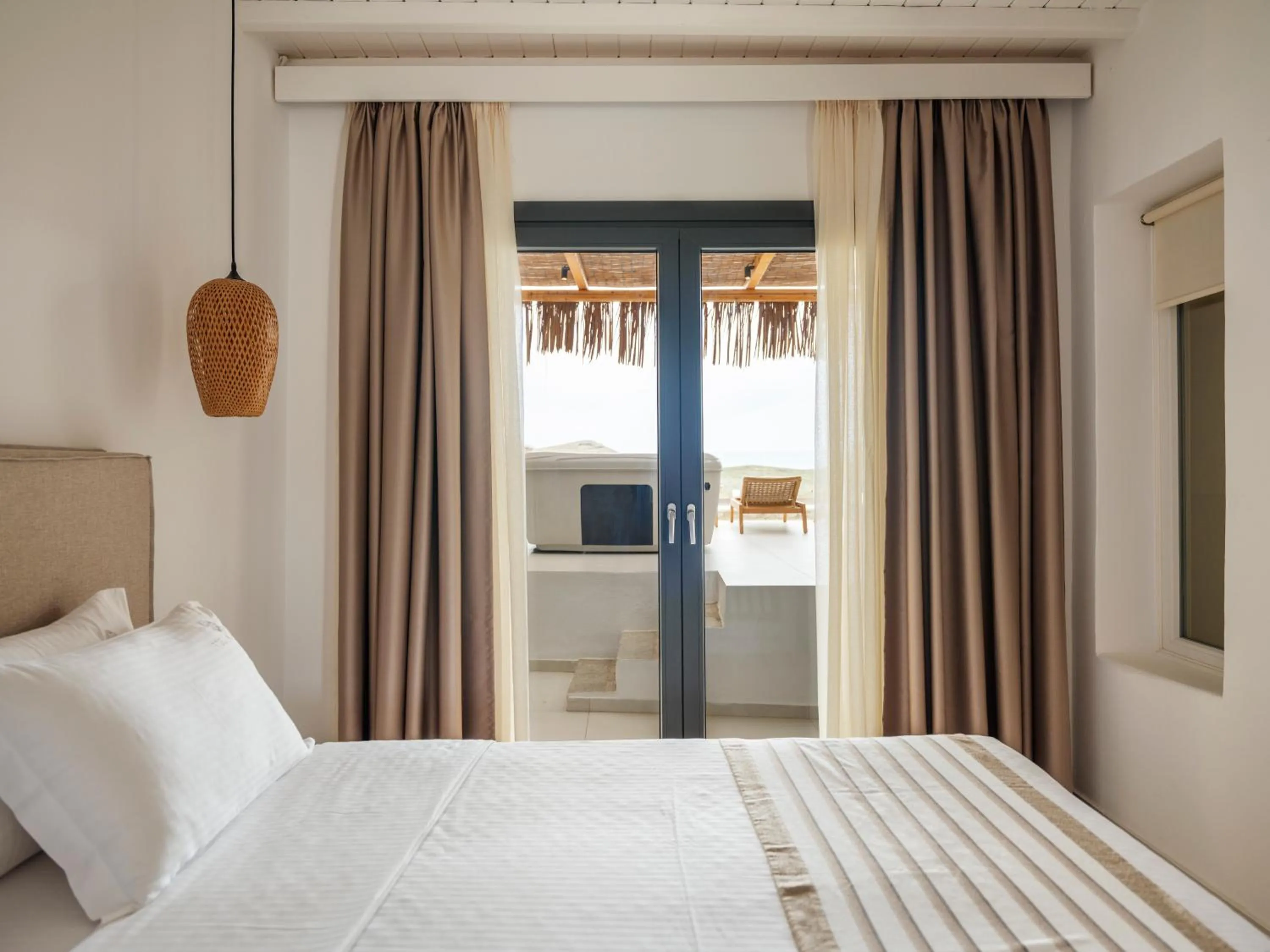 Bedroom, Bed in Ftelia Bay Boutique Hotel