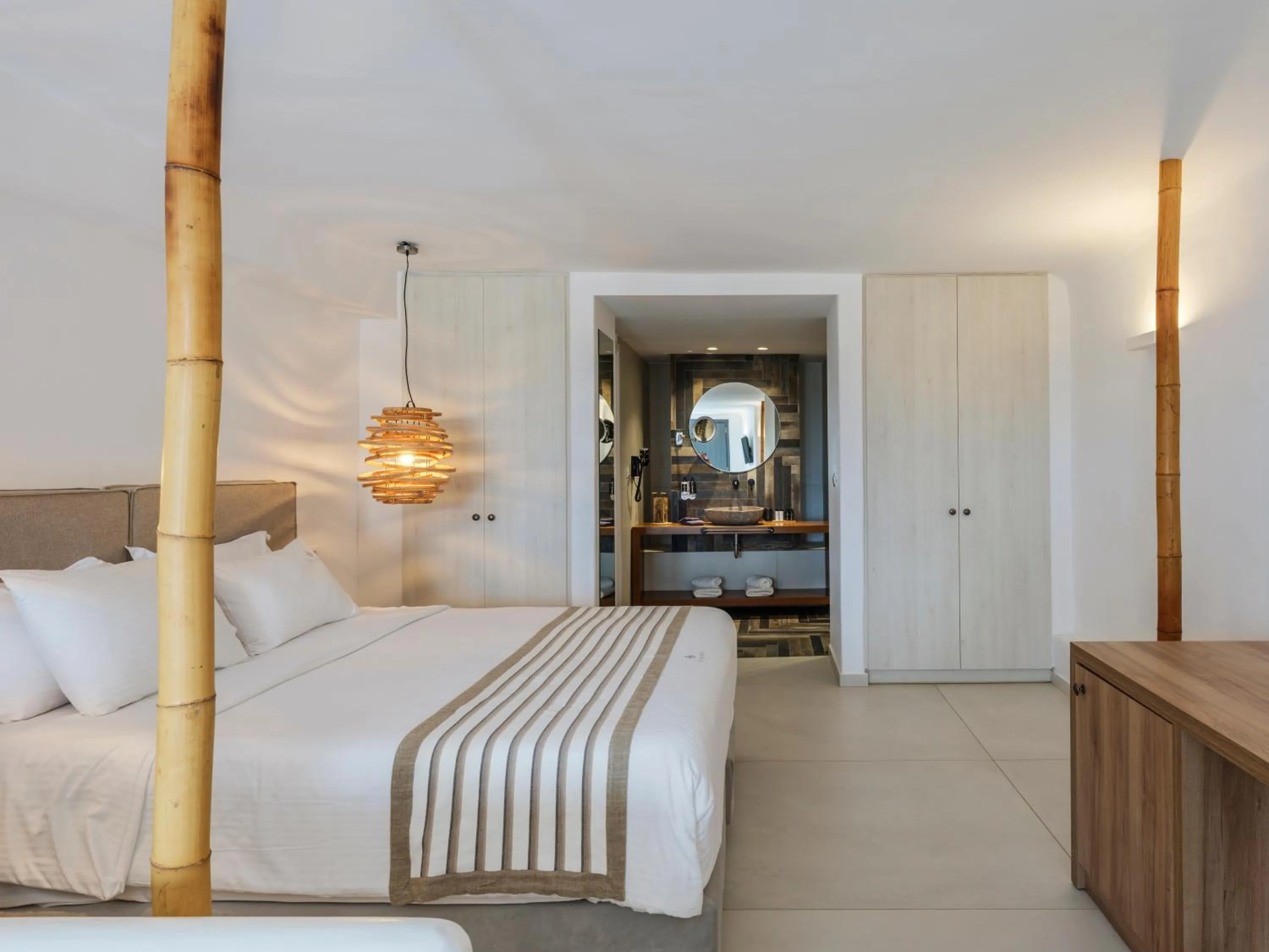 Bedroom, Bed in Ftelia Bay Boutique Hotel