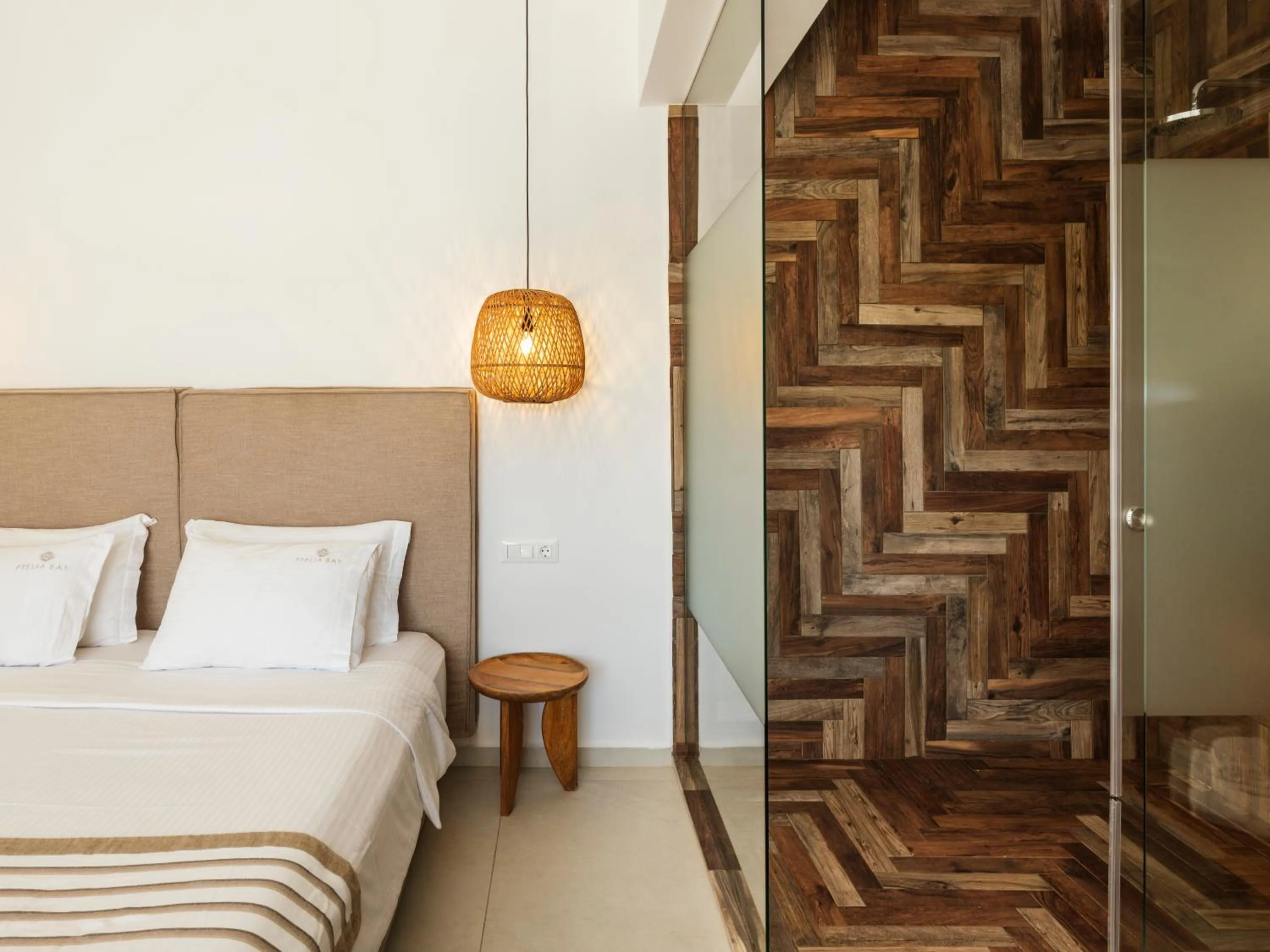 Bedroom, Bed in Ftelia Bay Boutique Hotel