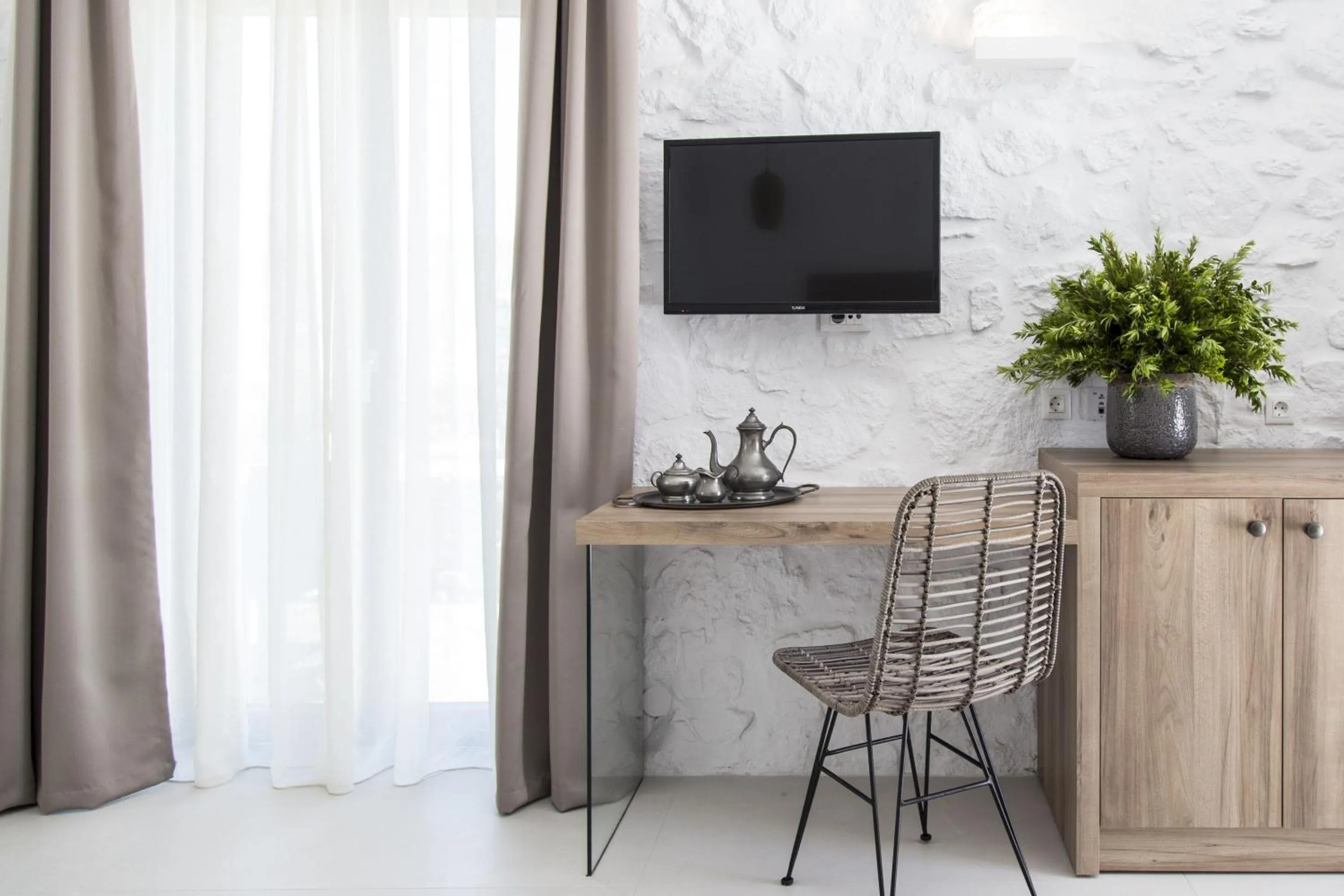 Bedroom in Ftelia Bay Boutique Hotel
