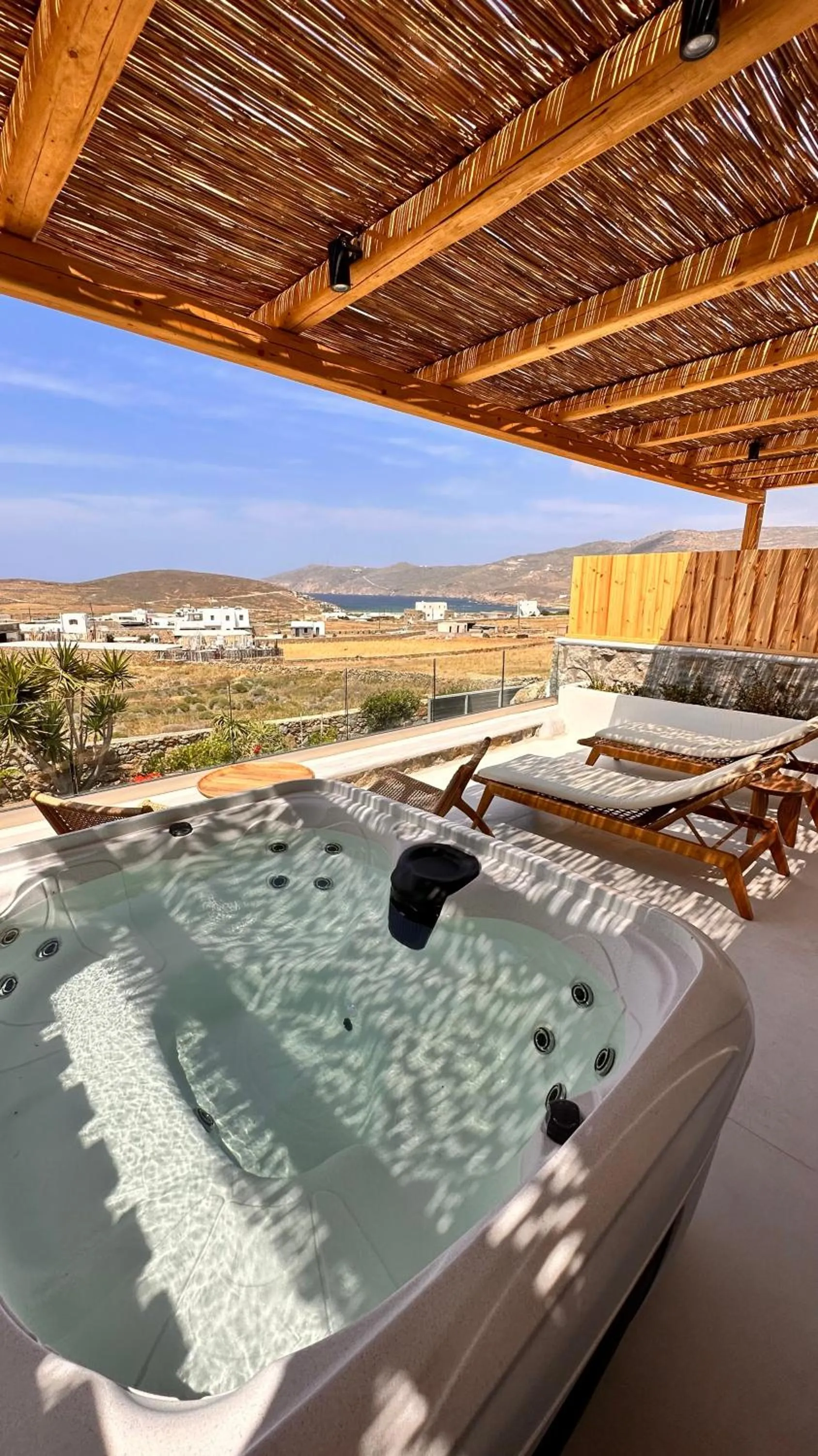 Deluxe Suite Sea View with Private Hot Jacuzzi in Ftelia Bay Boutique Hotel