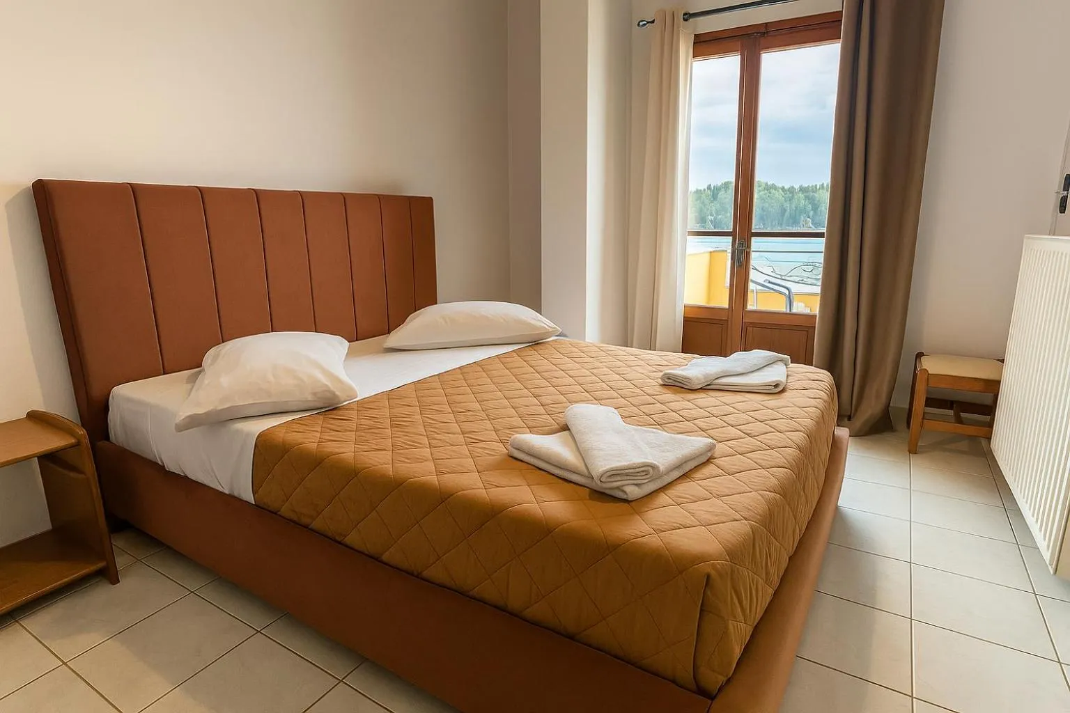 Bed in Oscar Hotel Lefkada