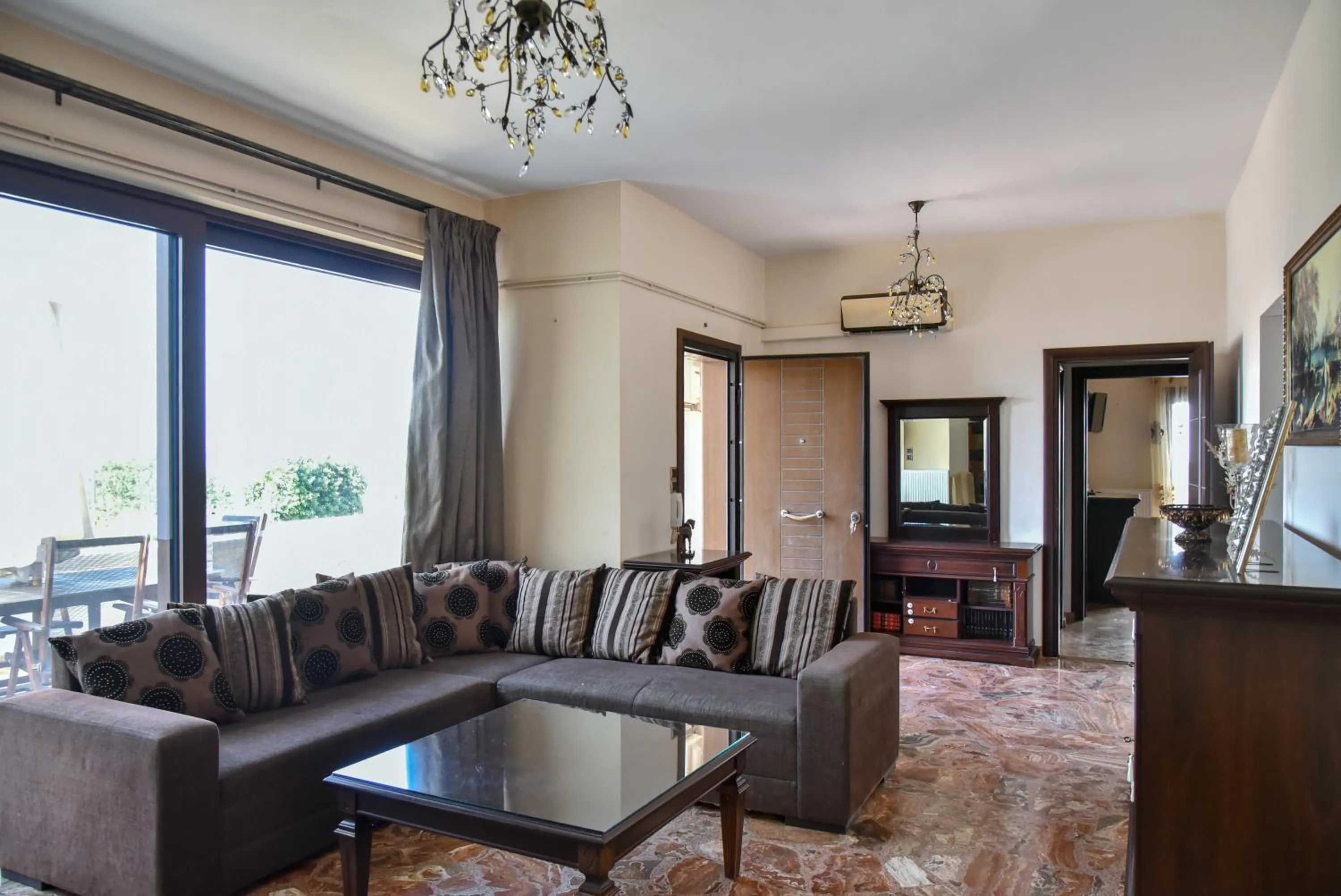 Living room in Iraklis Apartments