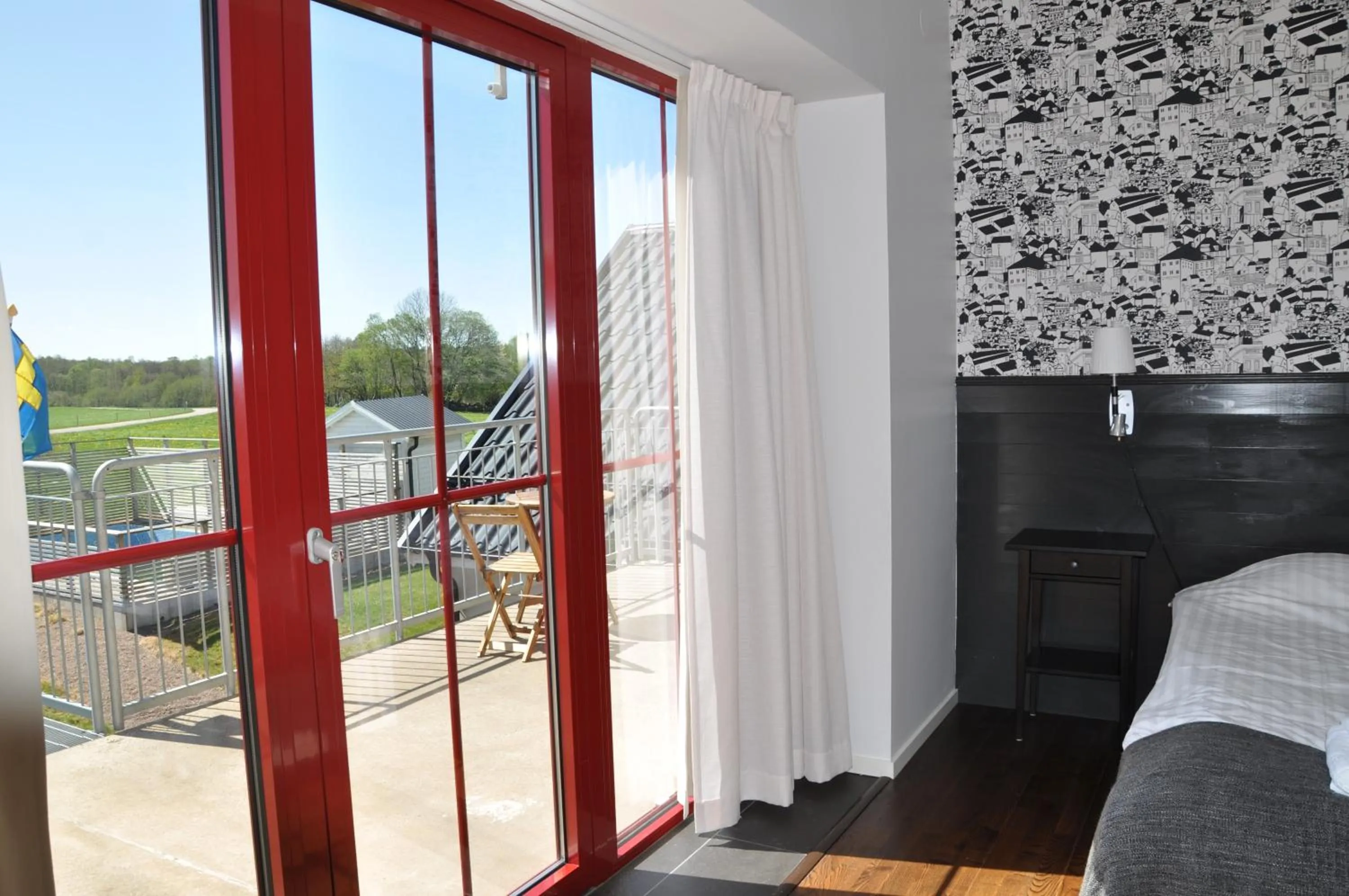 Balcony/Terrace, Bed in Hotel Bella Luna