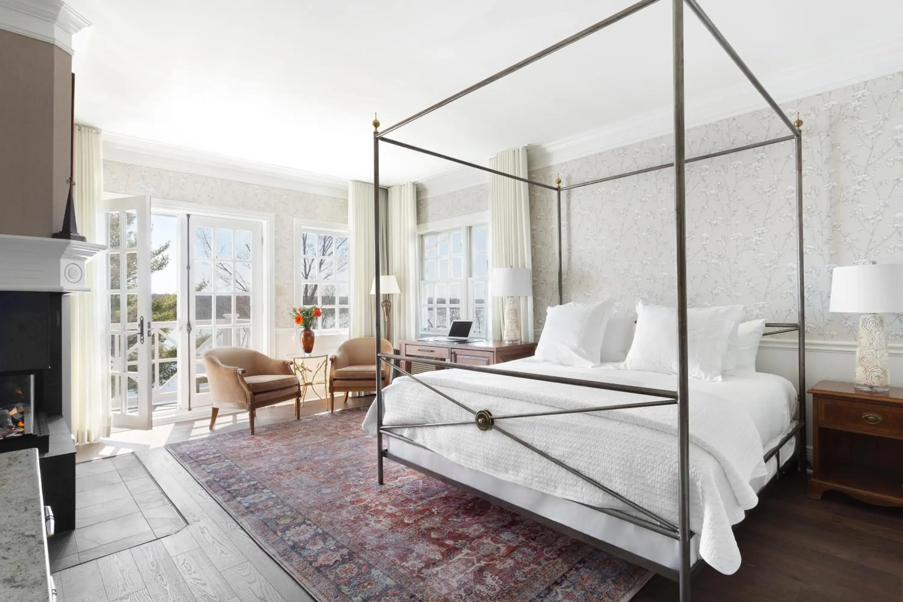 Deluxe King Room in Manoir Hovey, Relais & Châteaux Deluxe King Room in Manoir Hovey, Relais & Châteaux