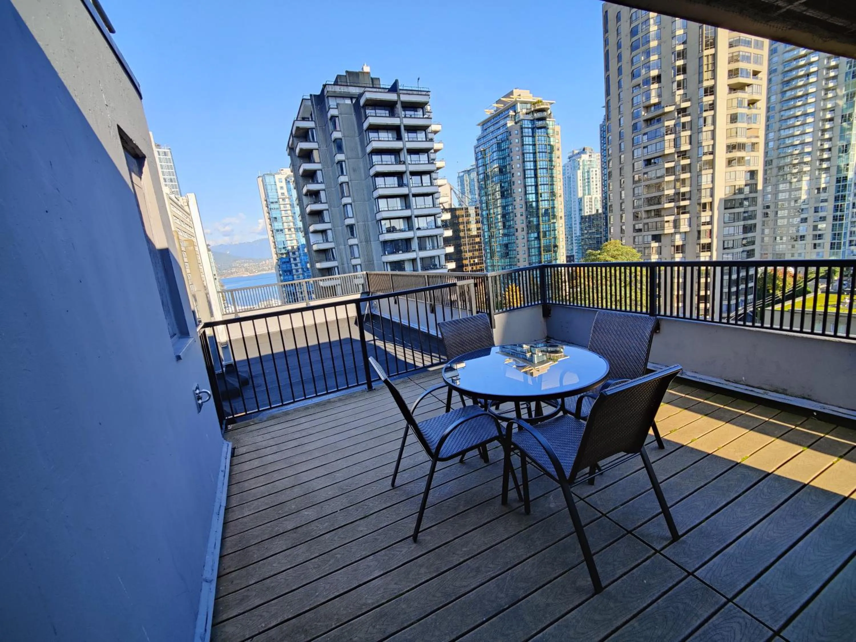 Patio in Divya Sutra Suites on Robson Downtown Vancouver