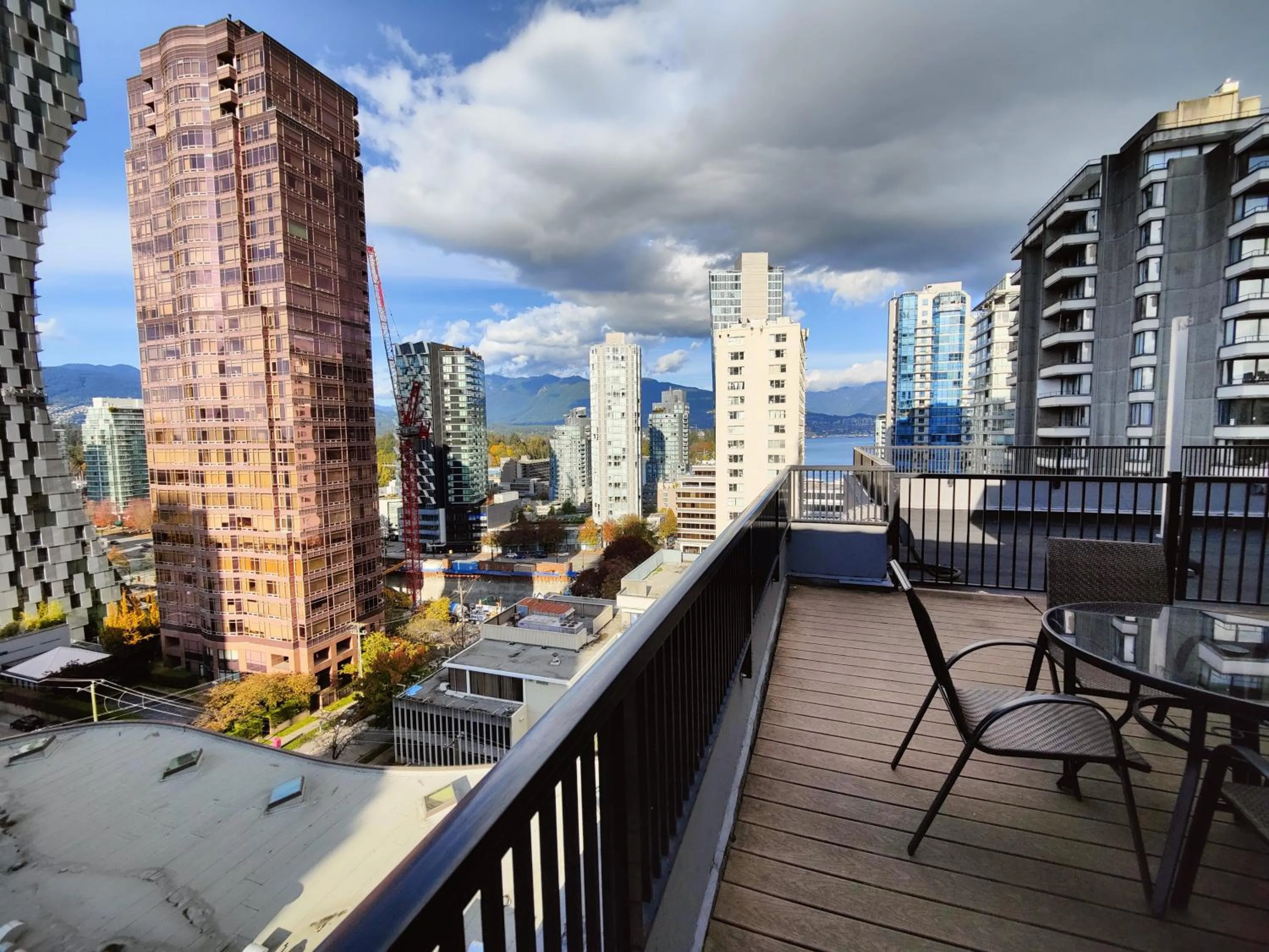Patio in Divya Sutra Suites on Robson Downtown Vancouver