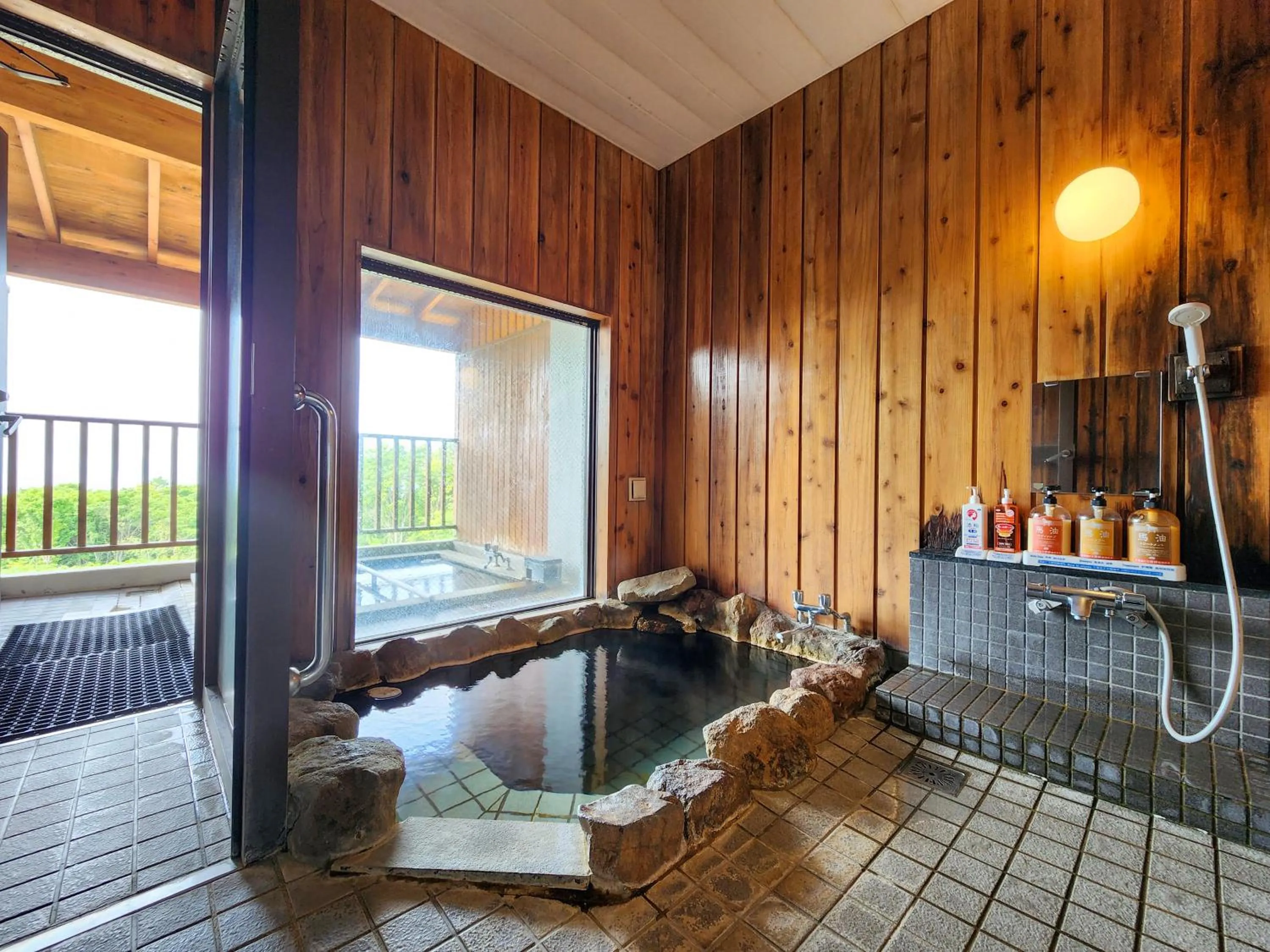 Hot Spring Bath in Iwanai Kogen Hotel