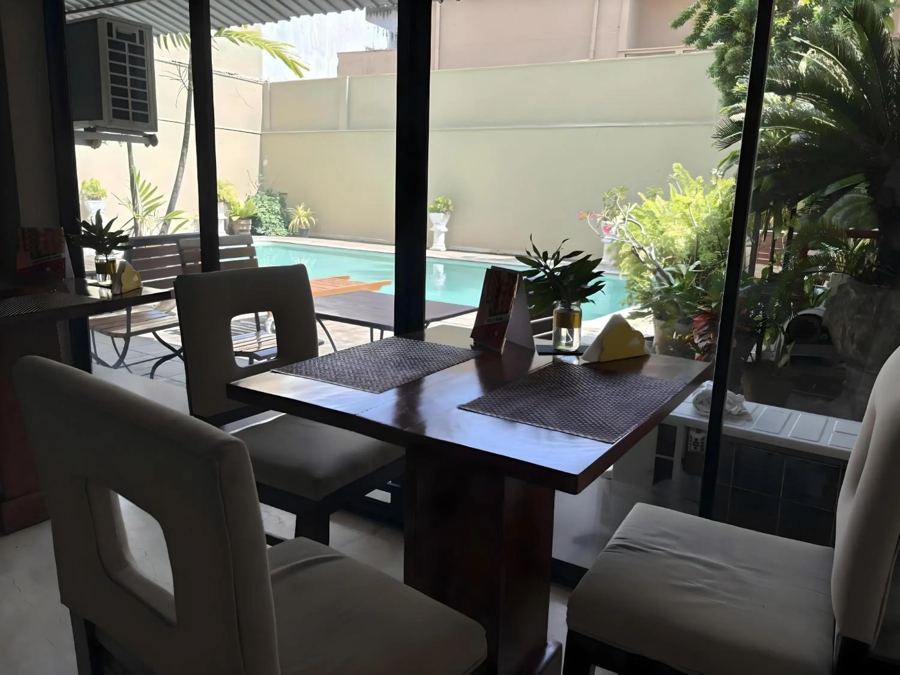 Pool view in Hotel Janaki Pool view in Hotel Janaki