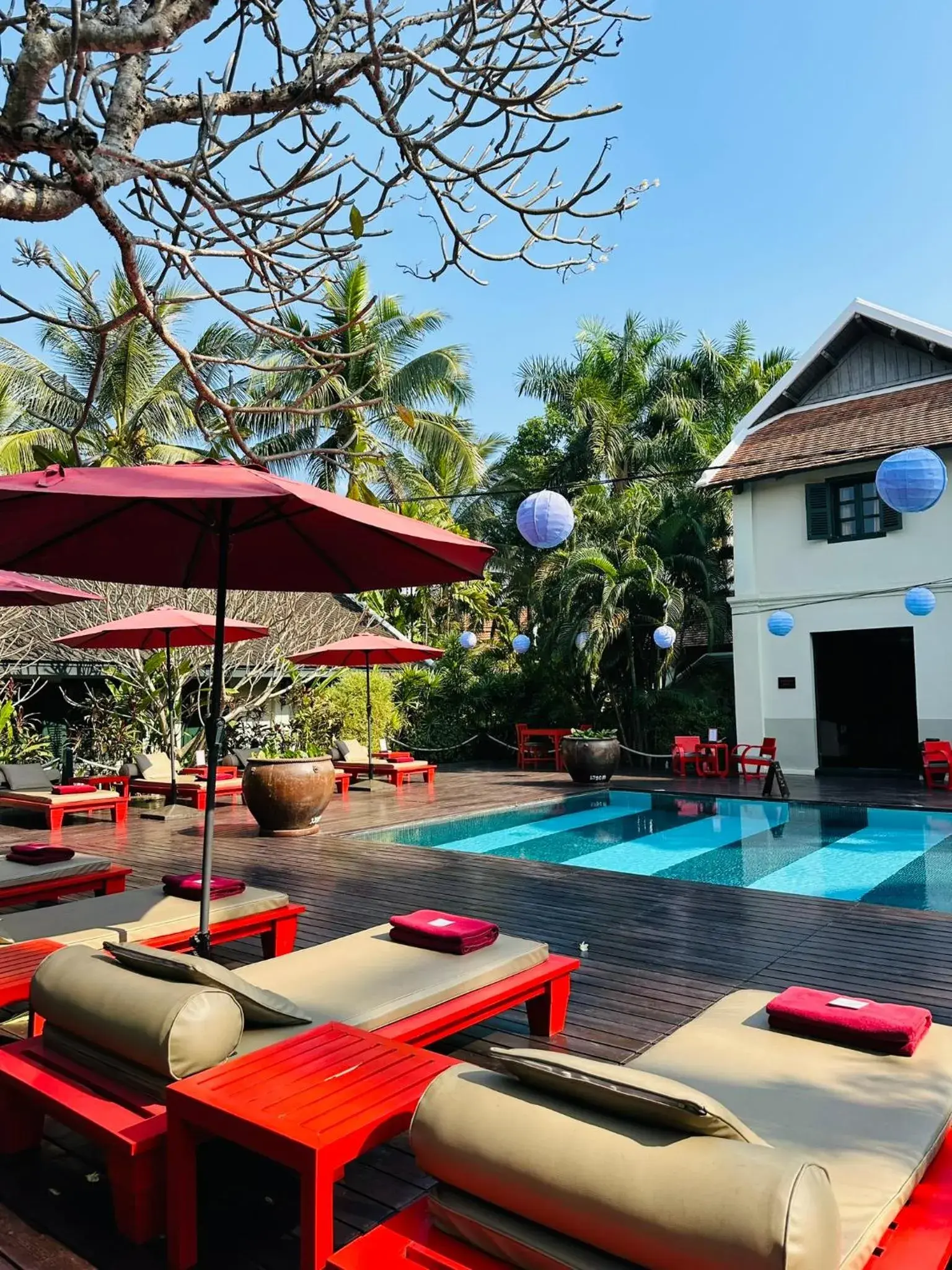 Pool view in Villa Maly Boutique Hotel Pool view in Villa Maly Boutique Hotel