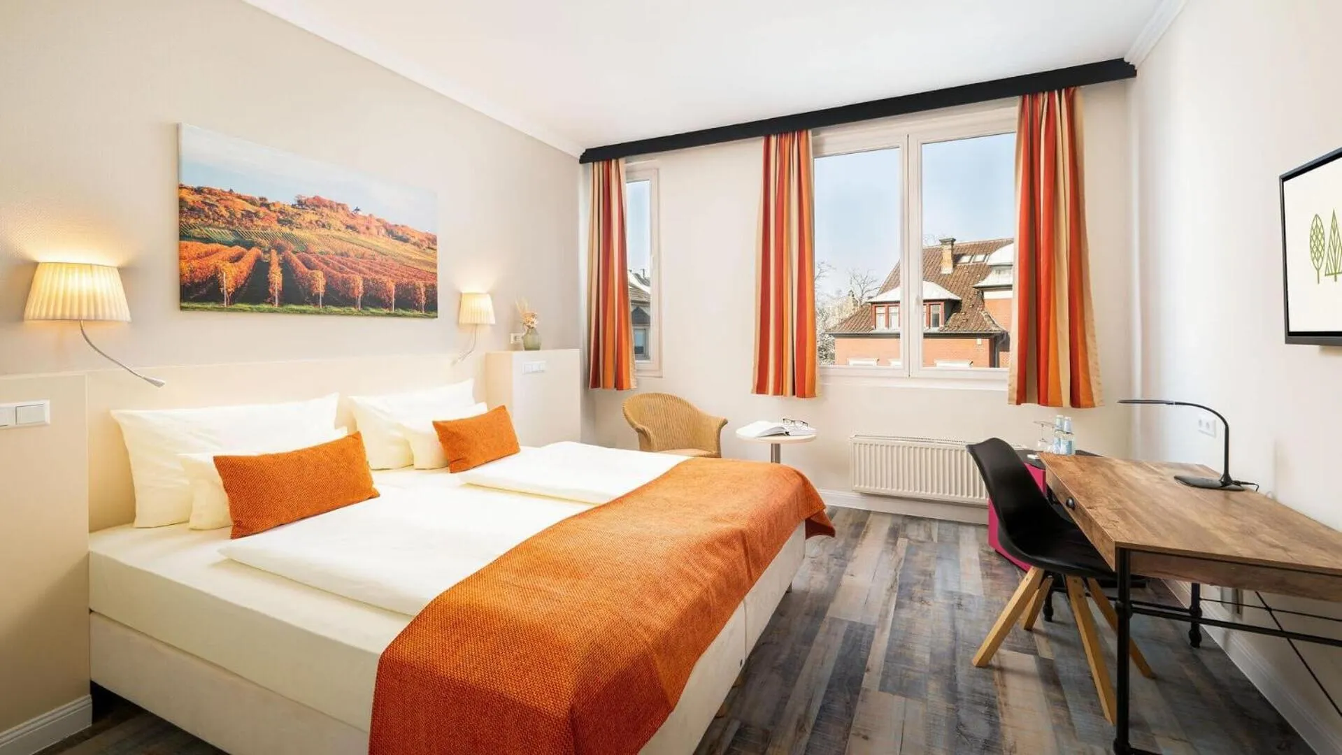 City view, Bed in Parkhotel Landau