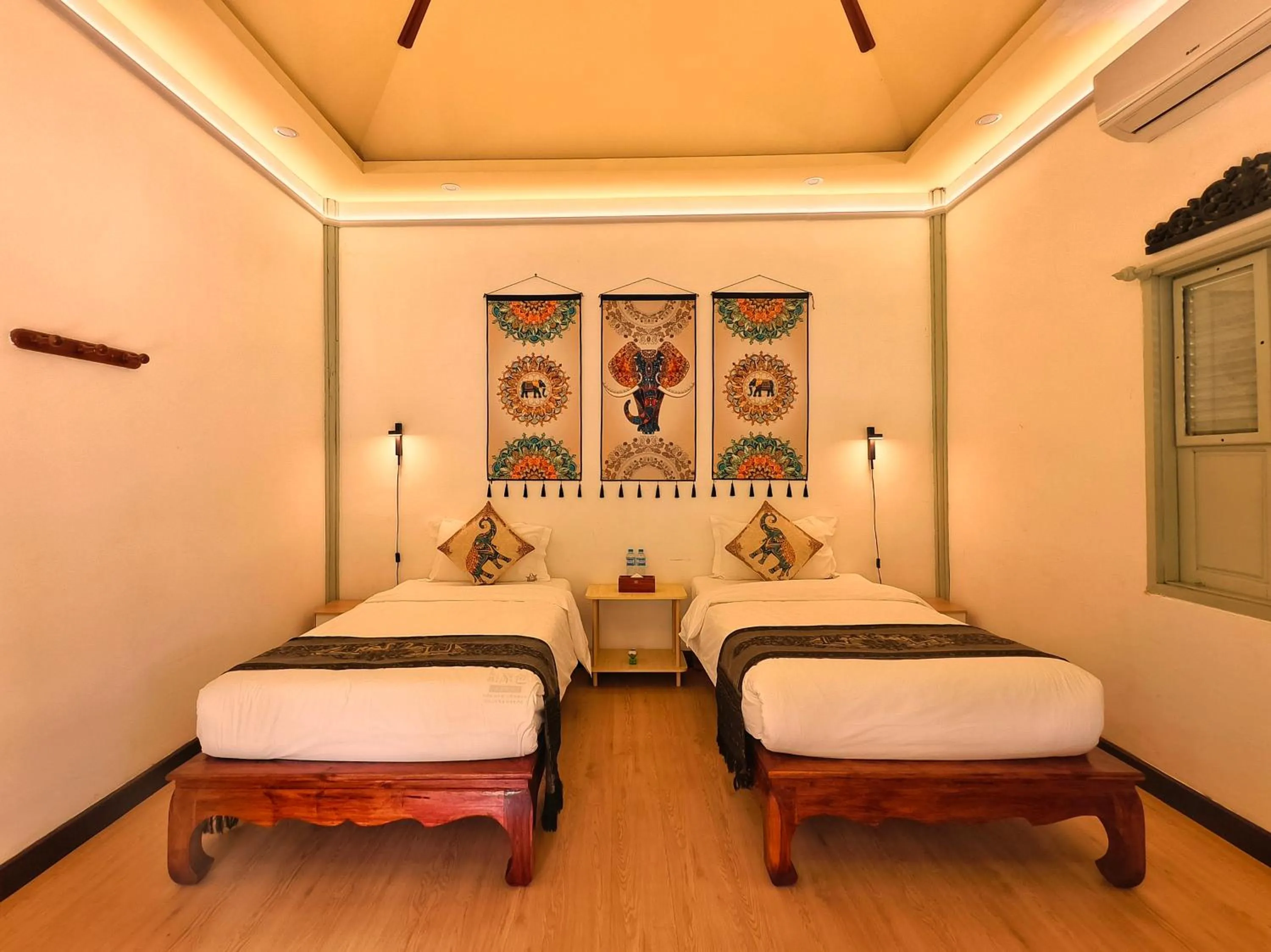 Bed in Luang Prabang chanon hotel