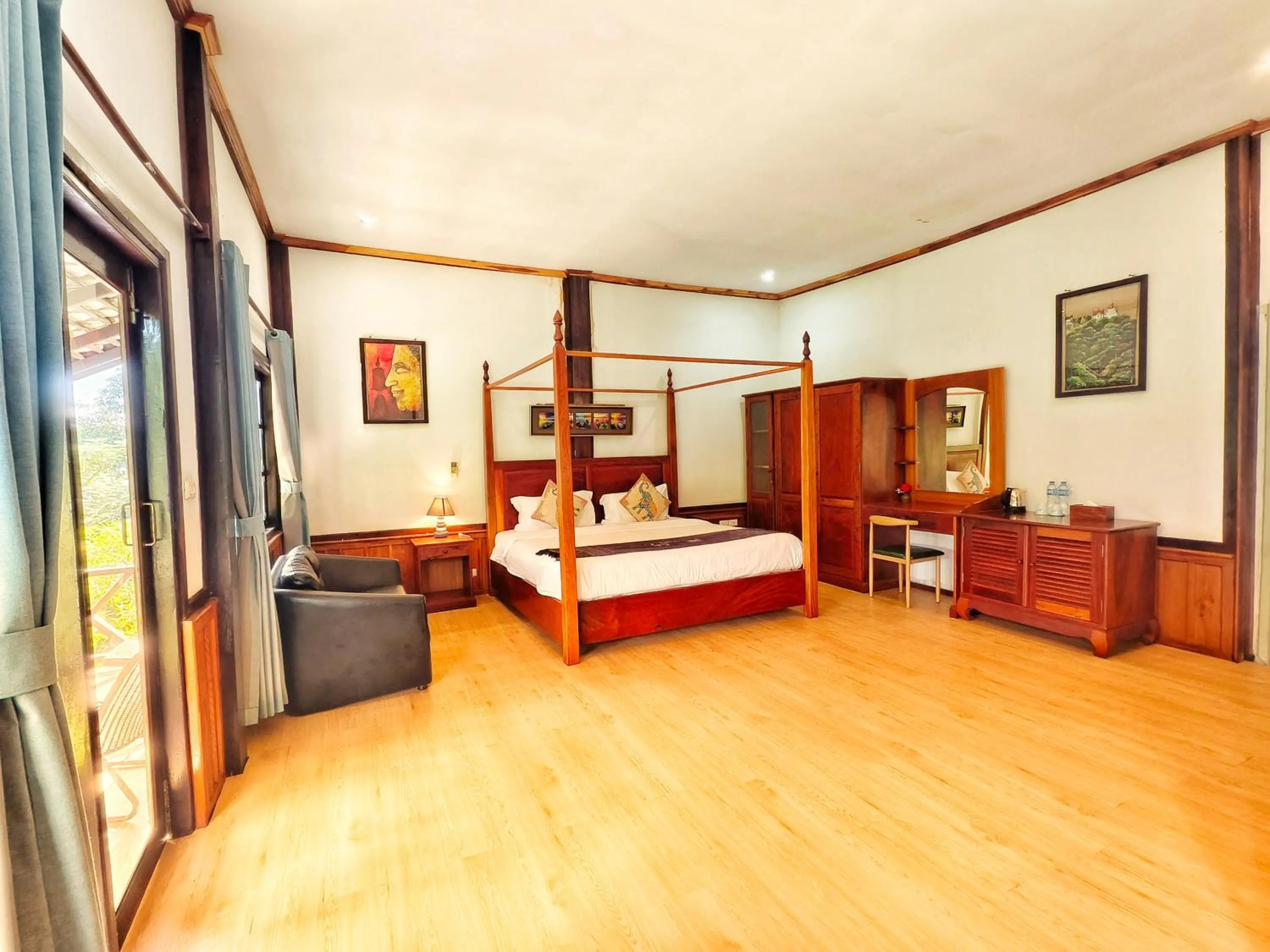 Bed in Luang Prabang chanon hotel